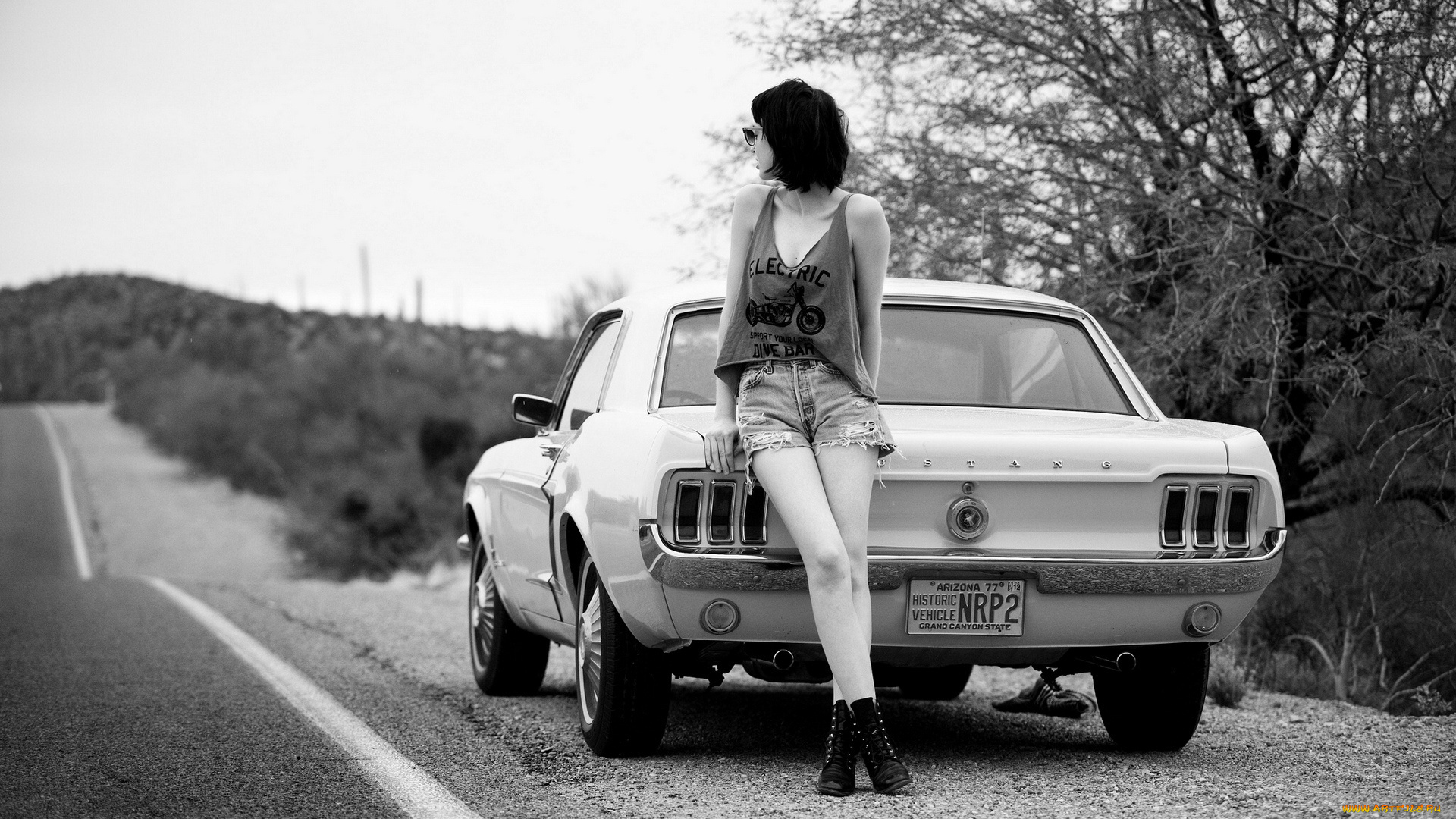 автомобили, -авто, с, девушками, ford, mustang