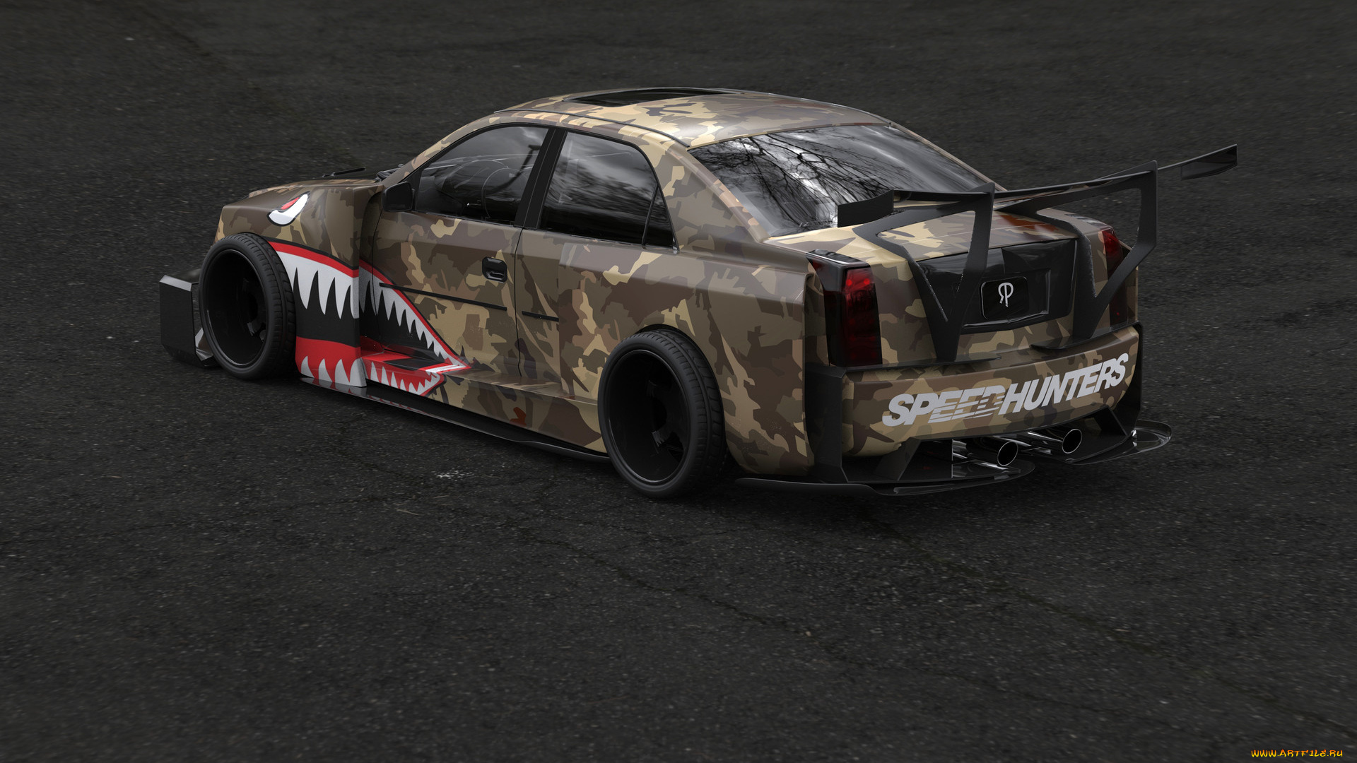 cadillac, cts, camo, style, автомобили, 3д, девушка, красивая, супер, секси, няша, нежная, классная, модница, лапочка, мадам