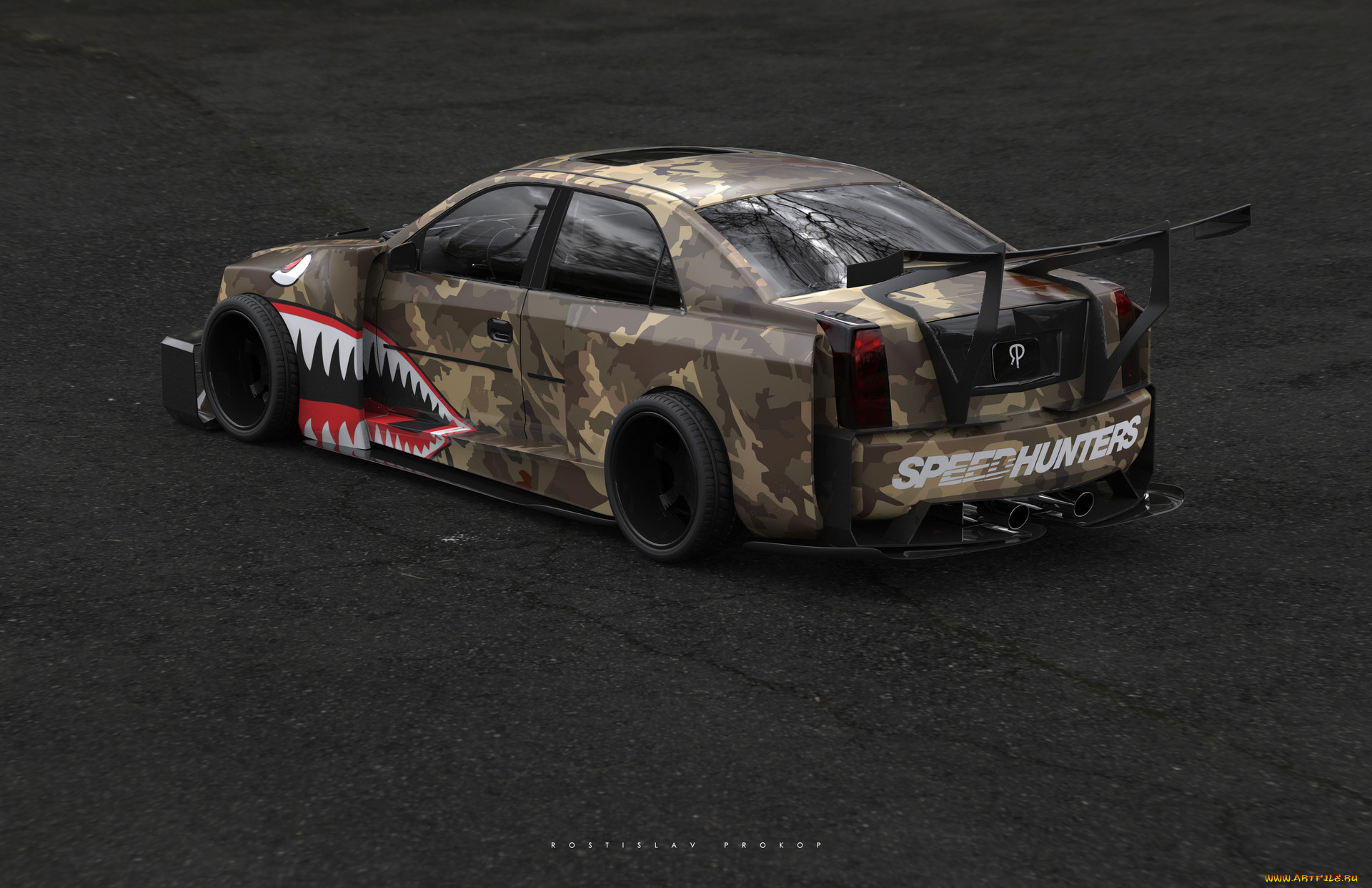 cadillac, cts, camo, style, автомобили, 3д, девушка, красивая, супер, секси, няша, нежная, классная, модница, лапочка, мадам