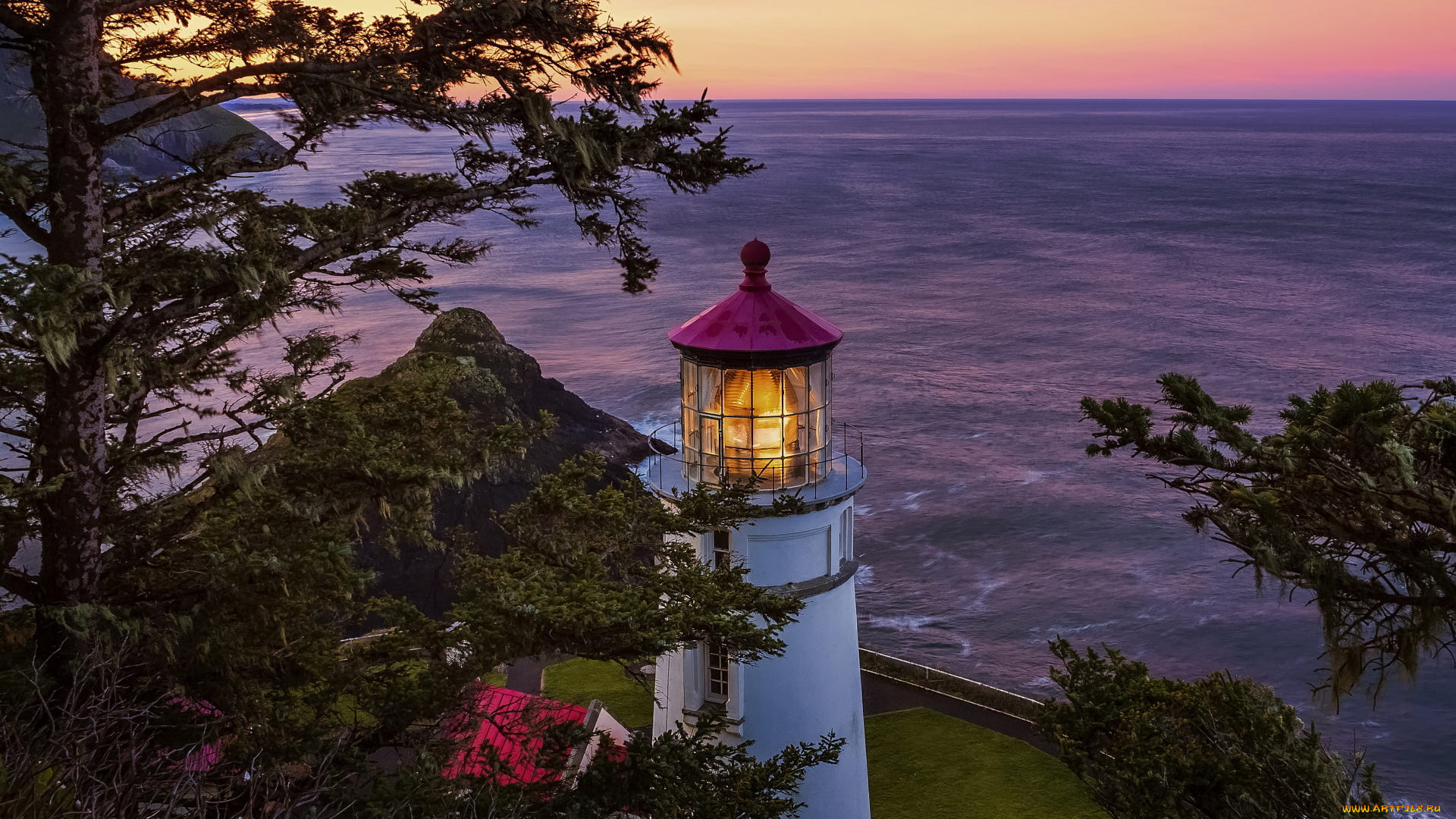 heceta, head, lighthouse, oregon, природа, маяки, heceta, head, lighthouse