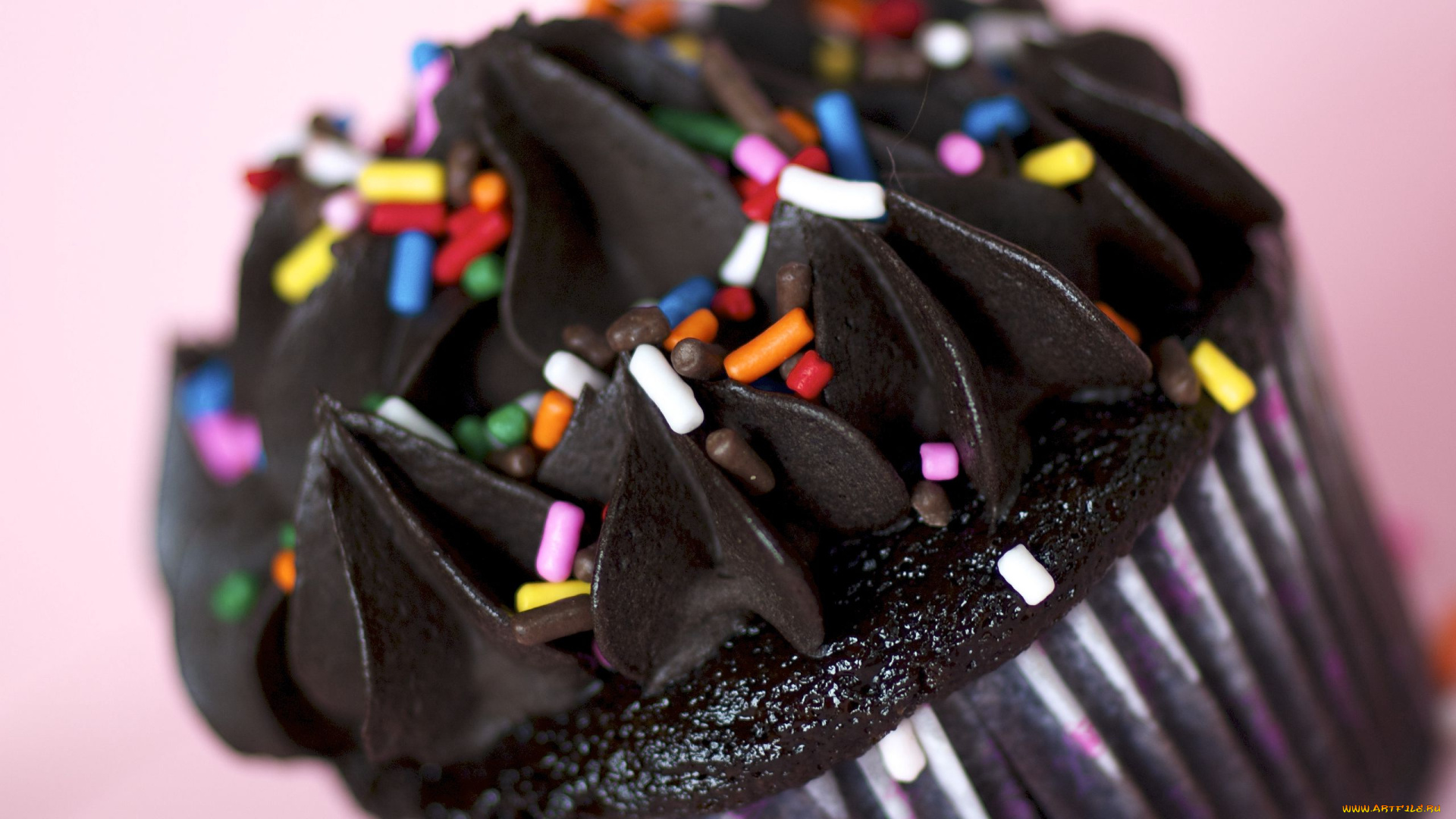 еда, пирожные, , кексы, , печенье, капкейк, шоколадный, крем, макро