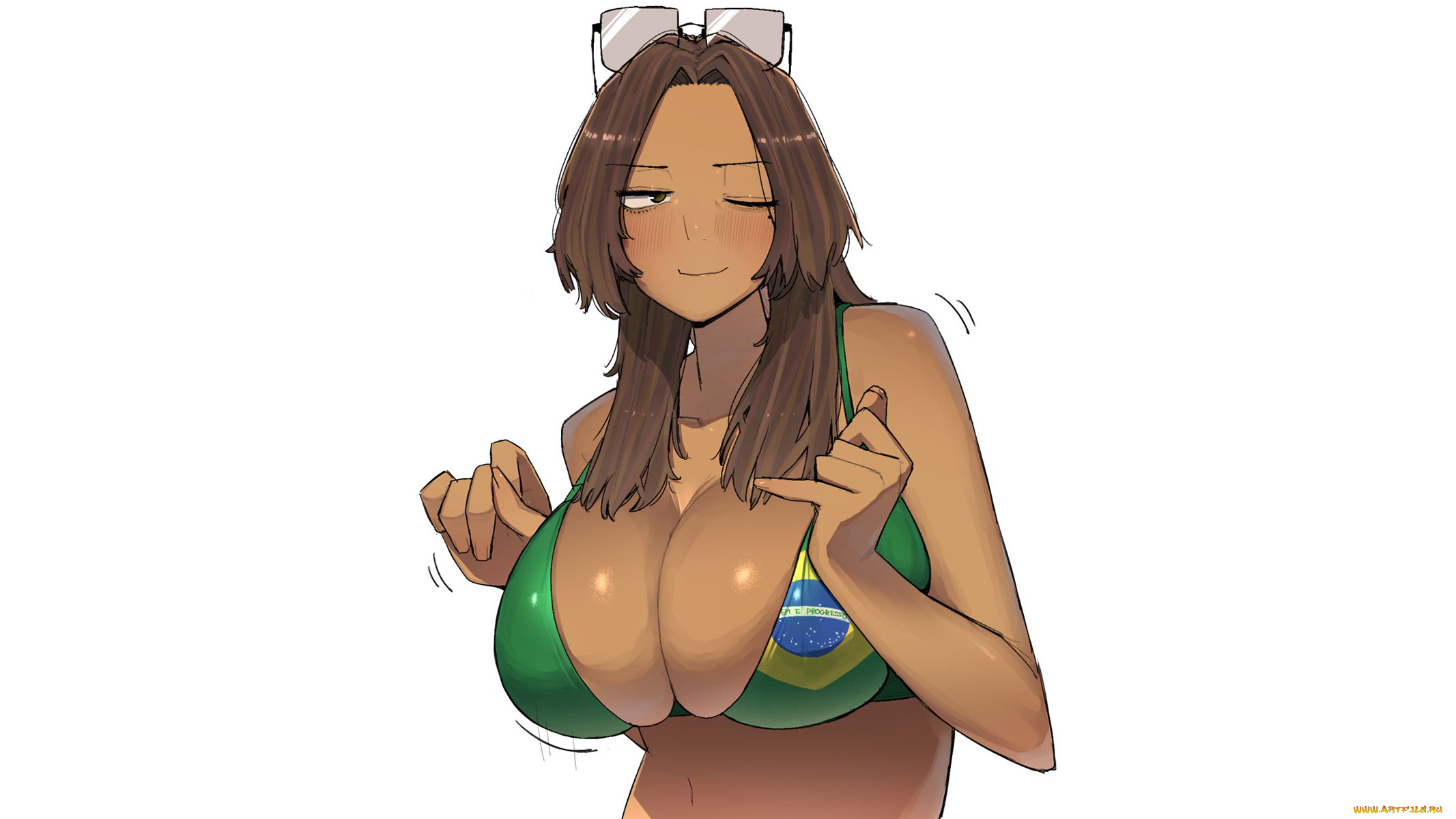 аниме, unknown, , другое, , бразильская, девушка, с, пышной, грудью, в, очках