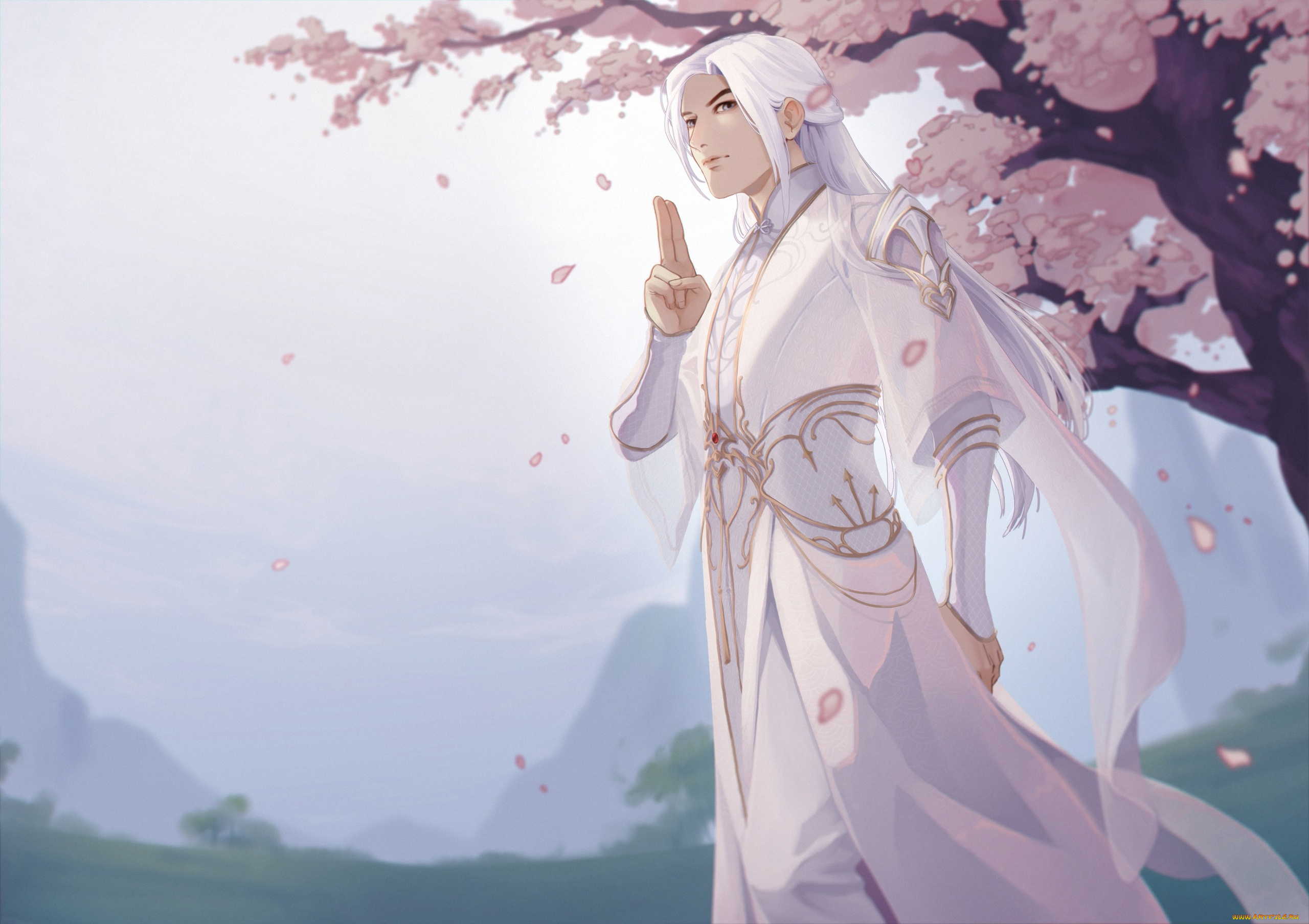 аниме, unknown, , другое, , заклинатель, жест, цветение