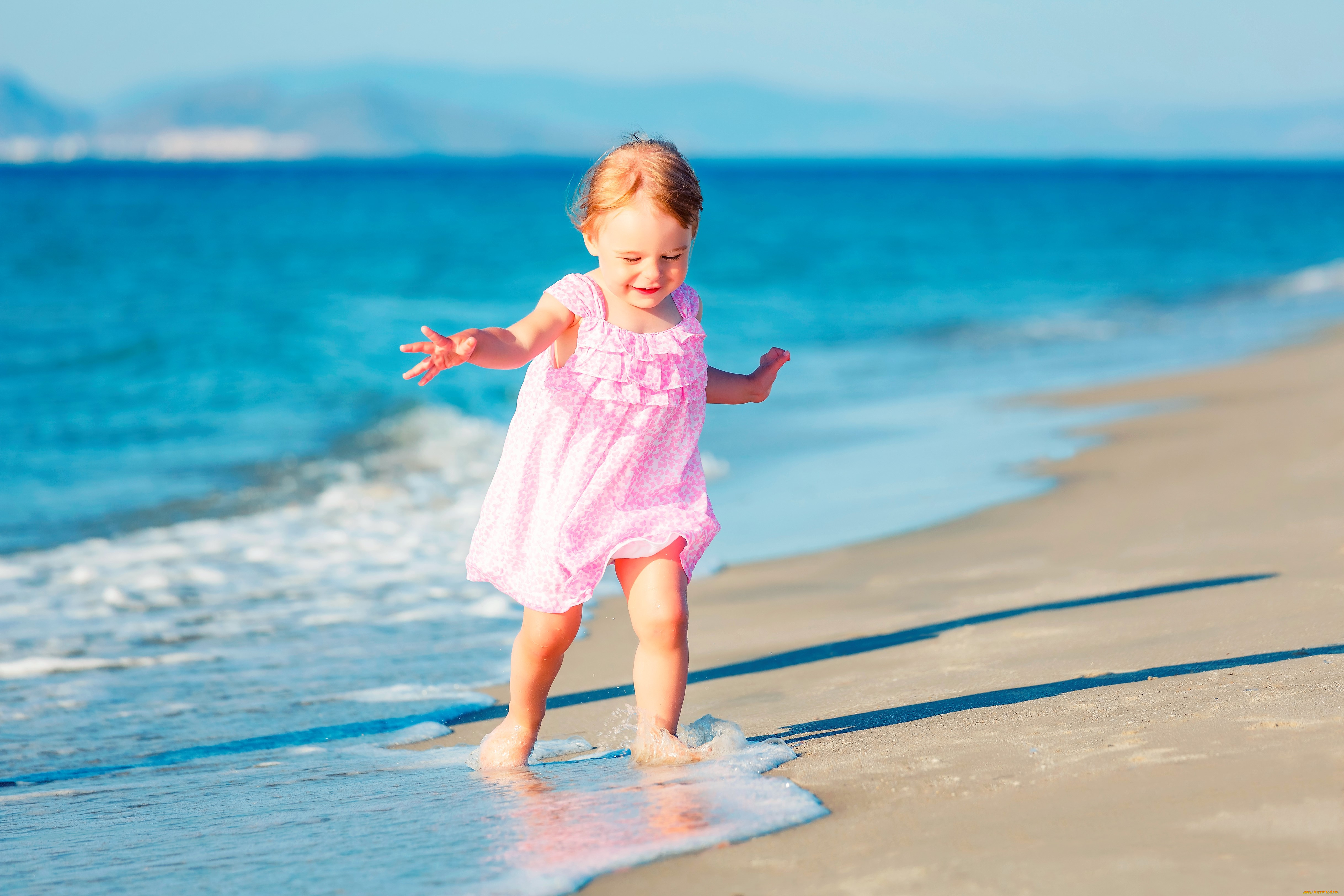 разное, дети, девочка, море, берег