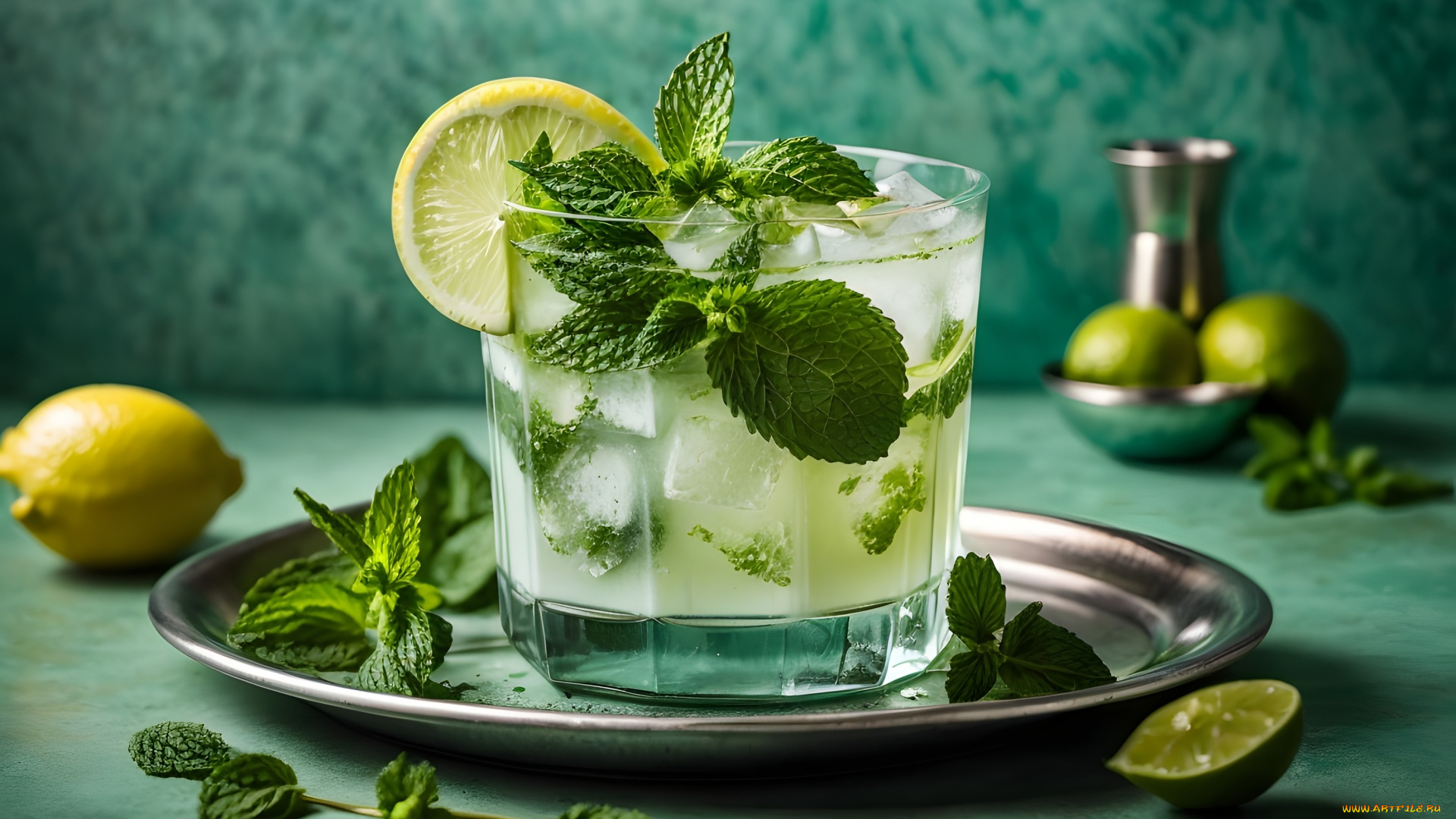 3д, графика, еда-, food, мохито