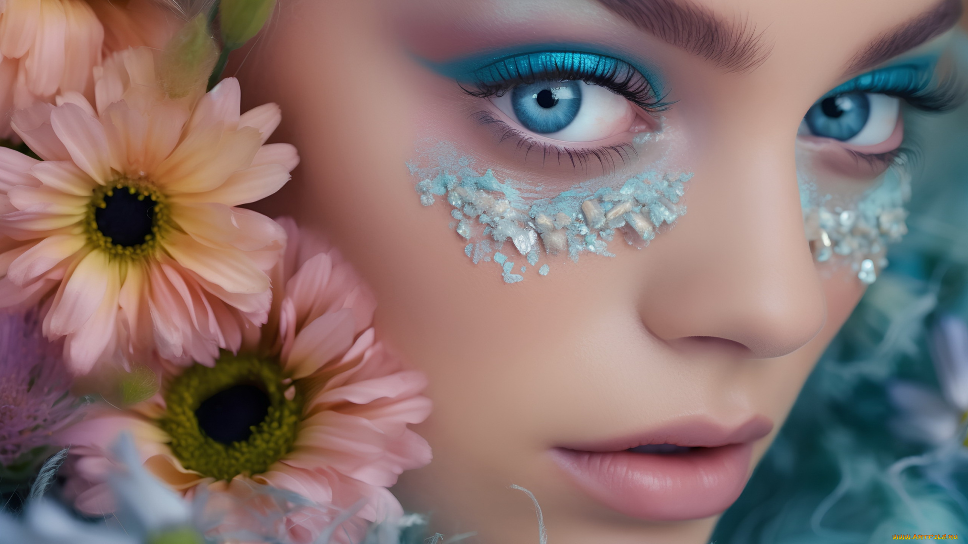 3д, графика, портрет, , portraits, макияж