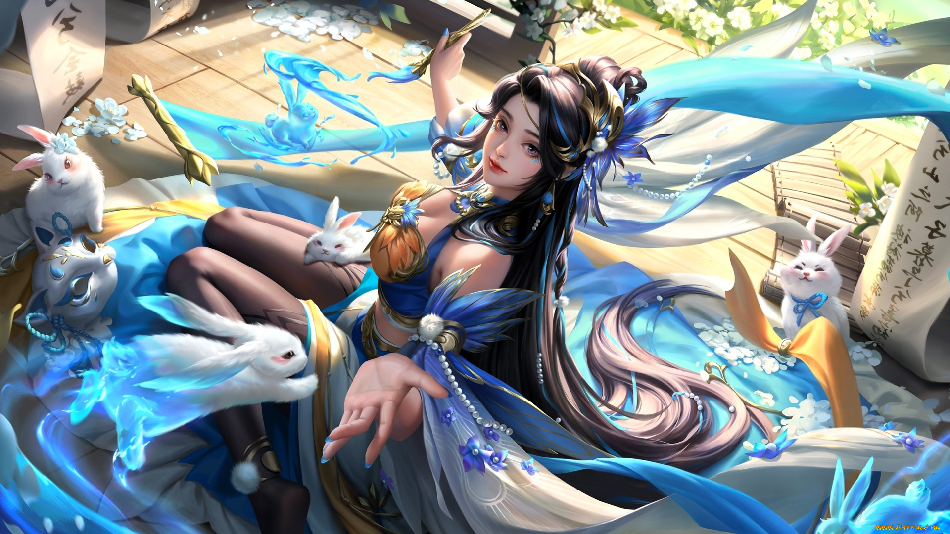 видео, игры, ---другое, девушка, кролики, кисть, магия