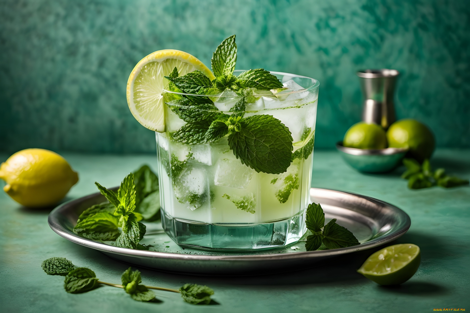 3д, графика, еда-, food, мохито