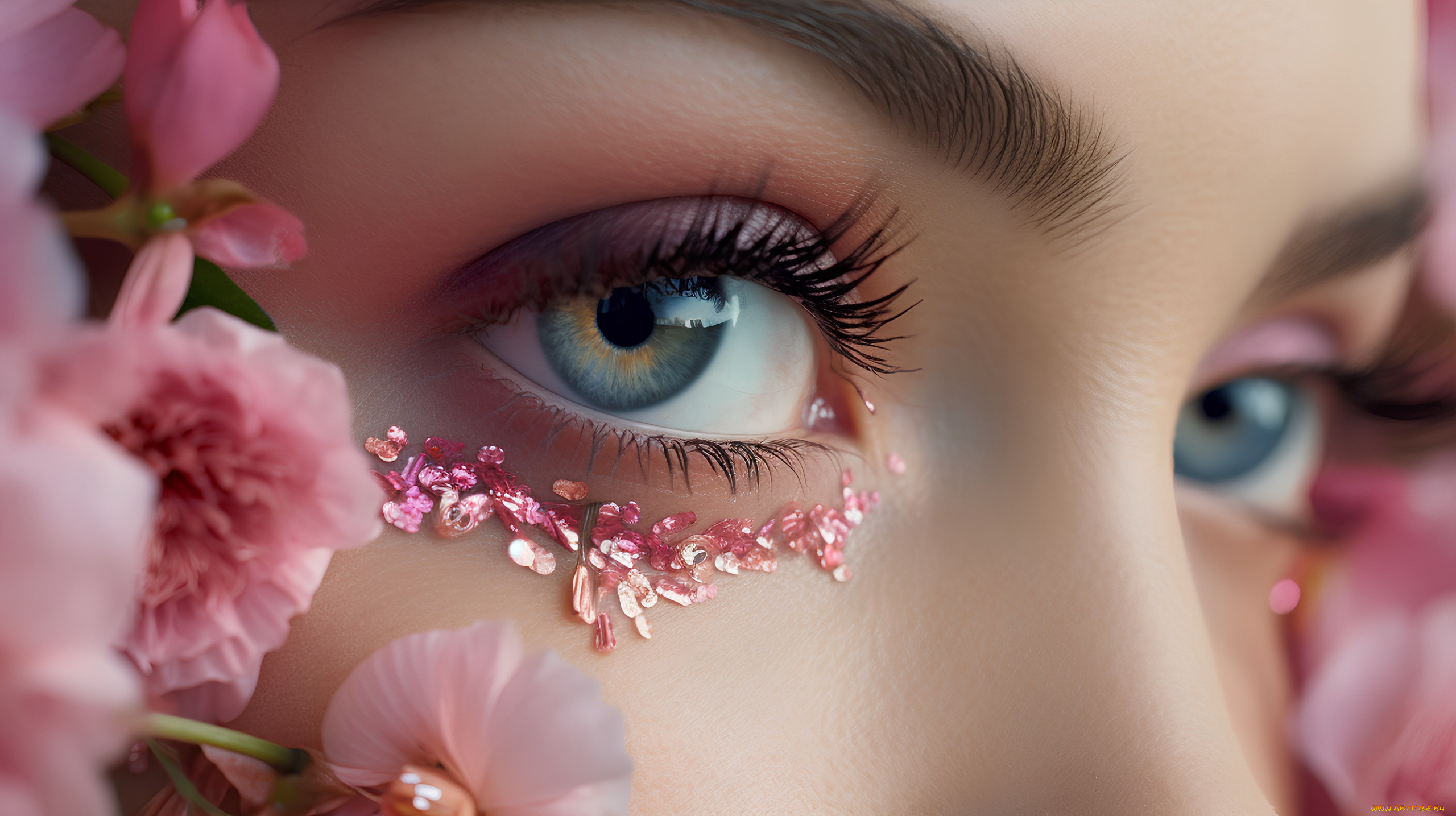 3д, графика, глаза, , eyes, макияж