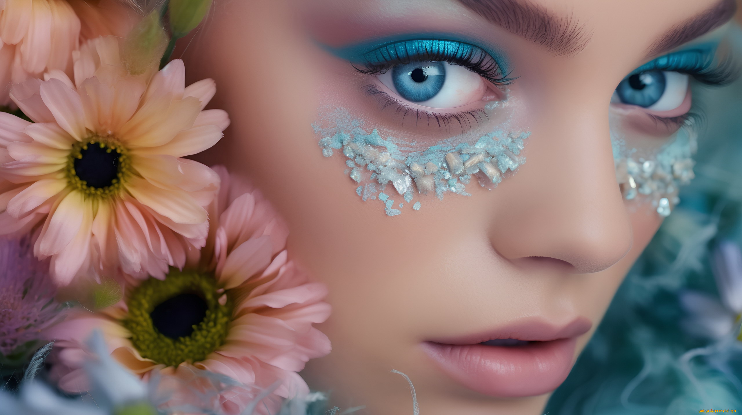 3д, графика, портрет, , portraits, макияж