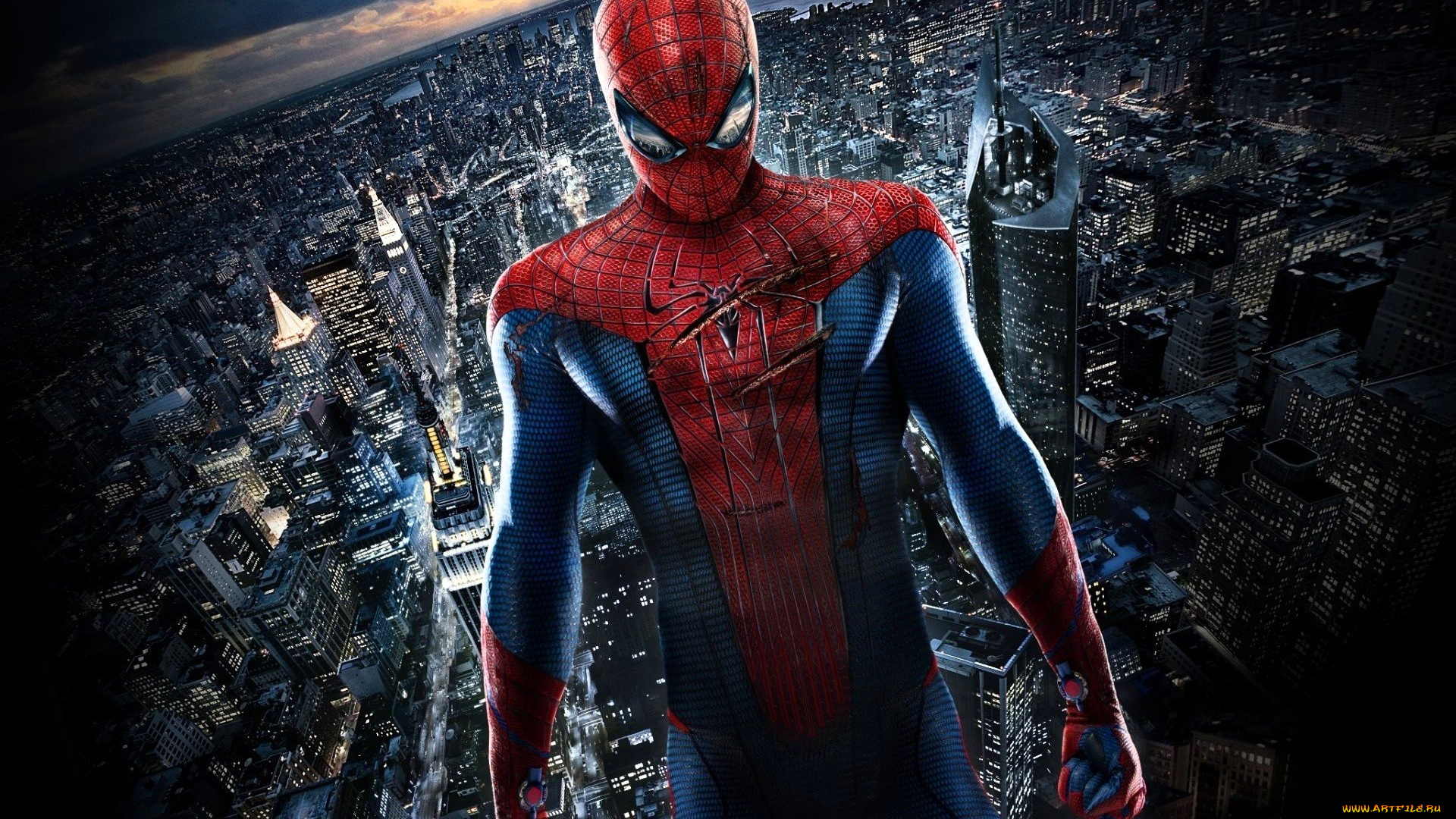 кино, фильмы, the, amazing, spider-man, человек-паук, костюм, город, панорама