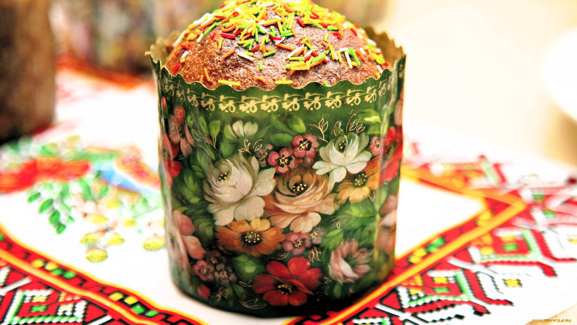 праздничные, пасха, кулич, рушник, орнамент