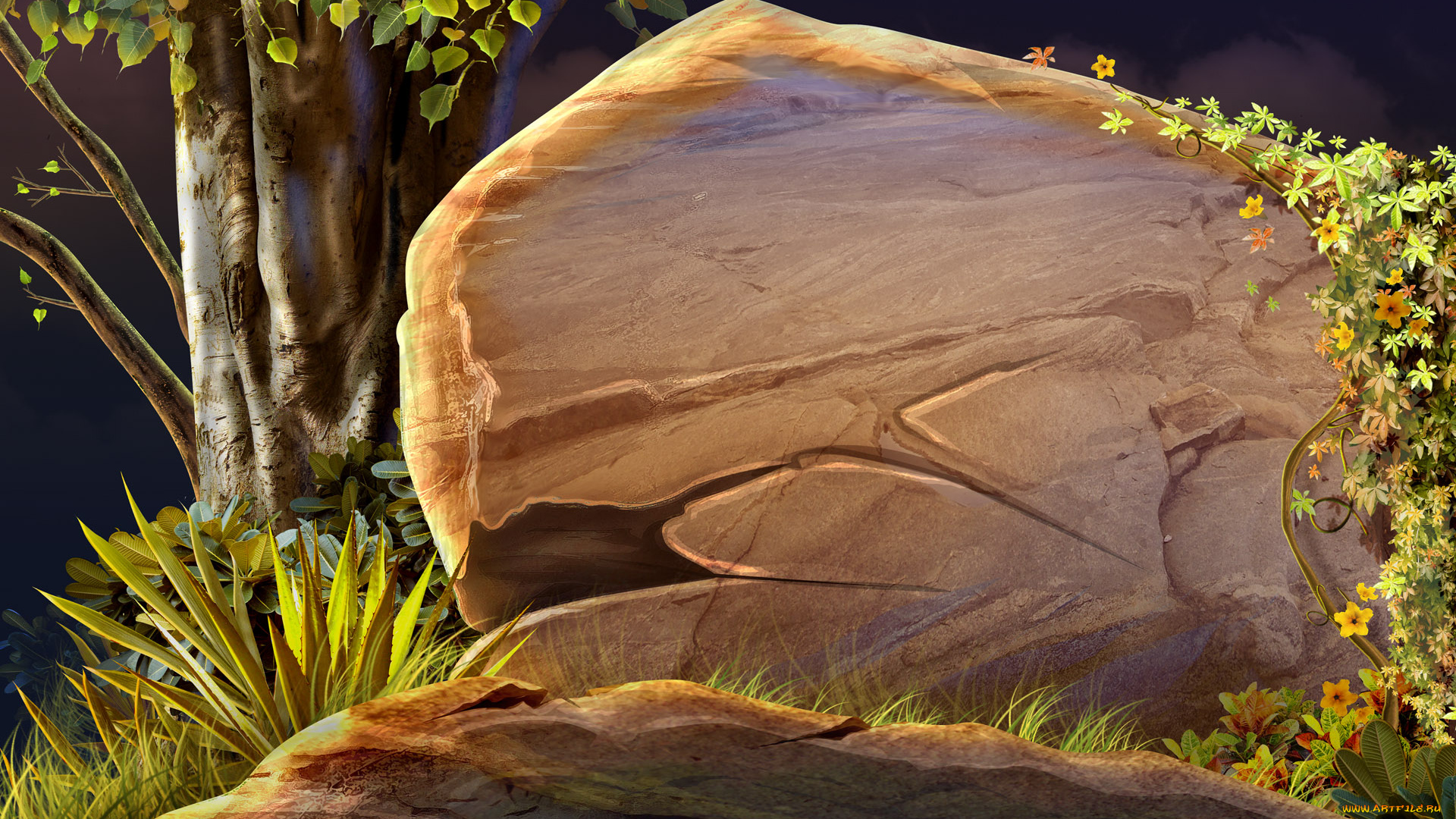 рисованные, природа