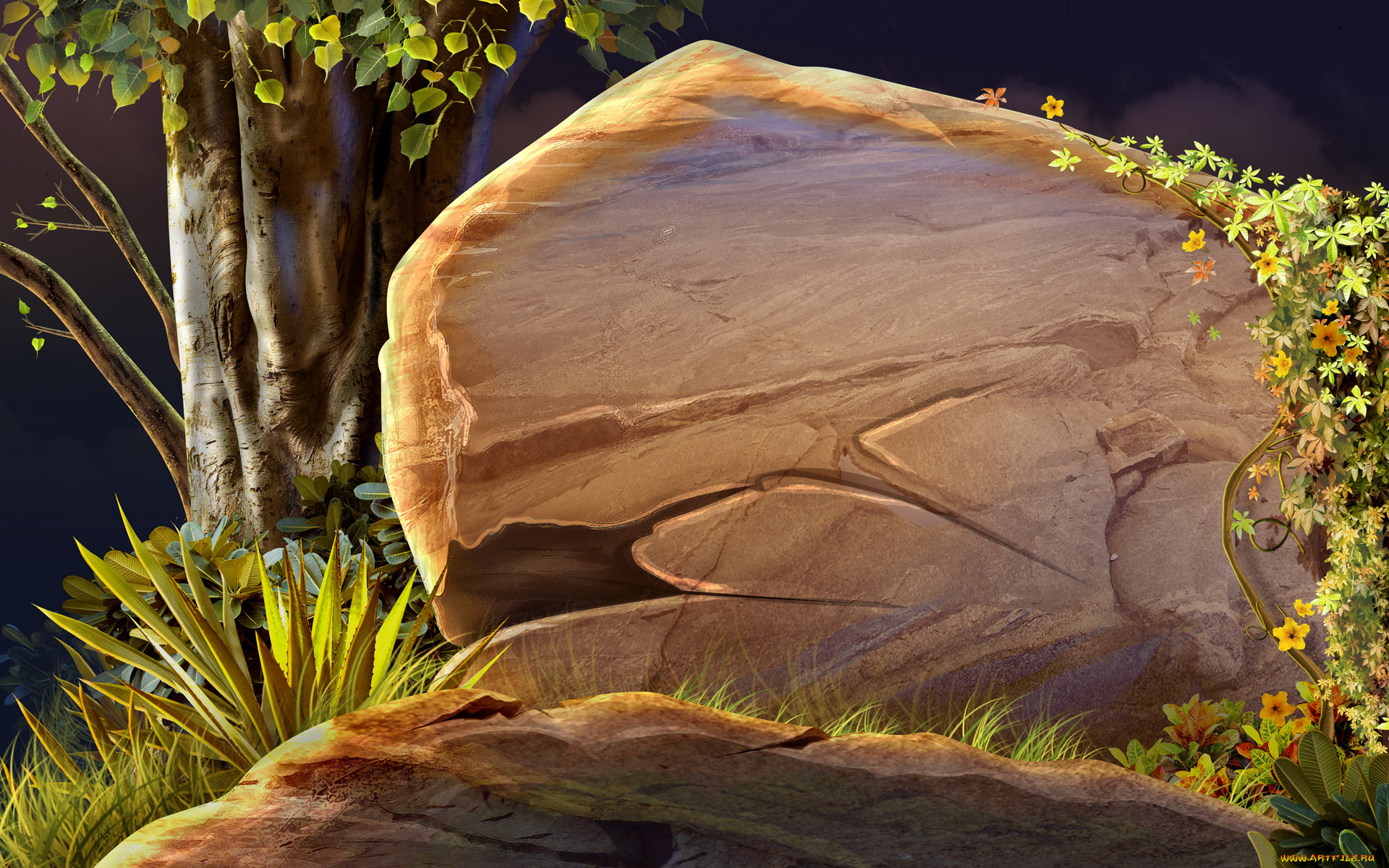 рисованные, природа