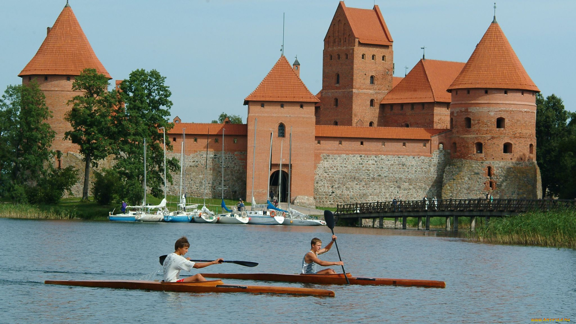 trakai, lithuania, города, дворцы, замки, крепости