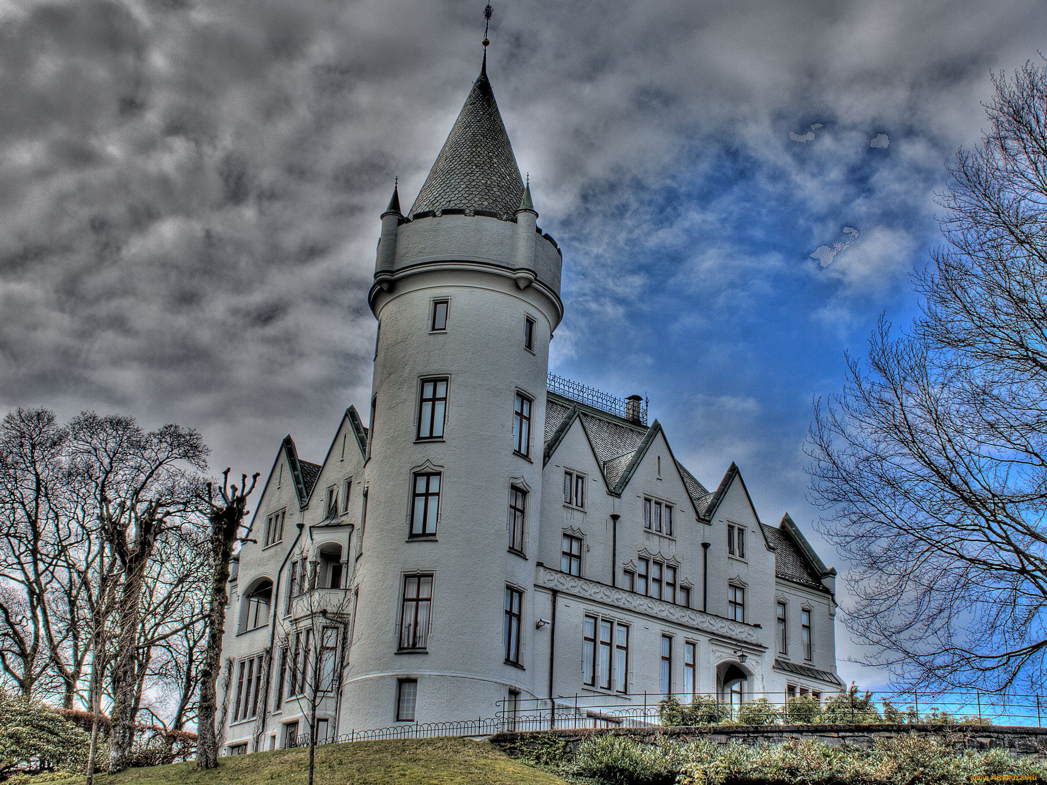 gamlehaugen, bergen, norway, города, здания, дома