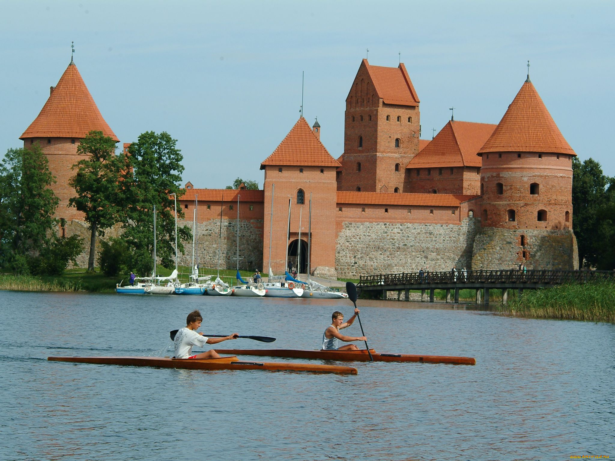 trakai, lithuania, города, дворцы, замки, крепости