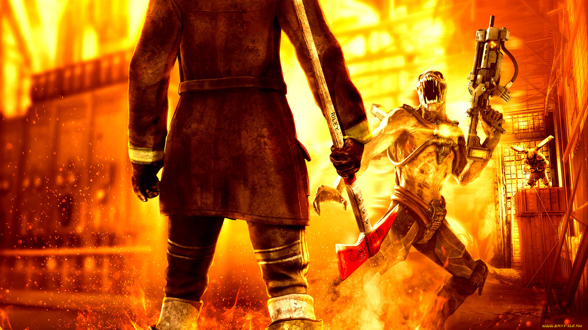 resistance, burning, skies, видео, игры, монстр