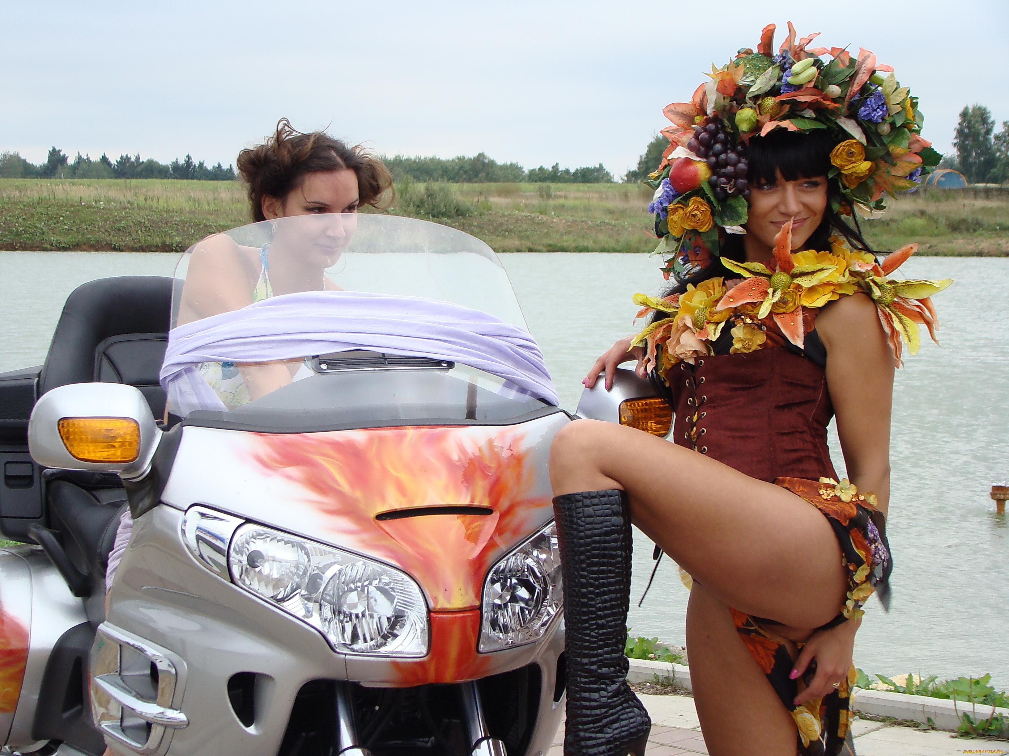 мотоциклы, мото, девушкой, девушки, и