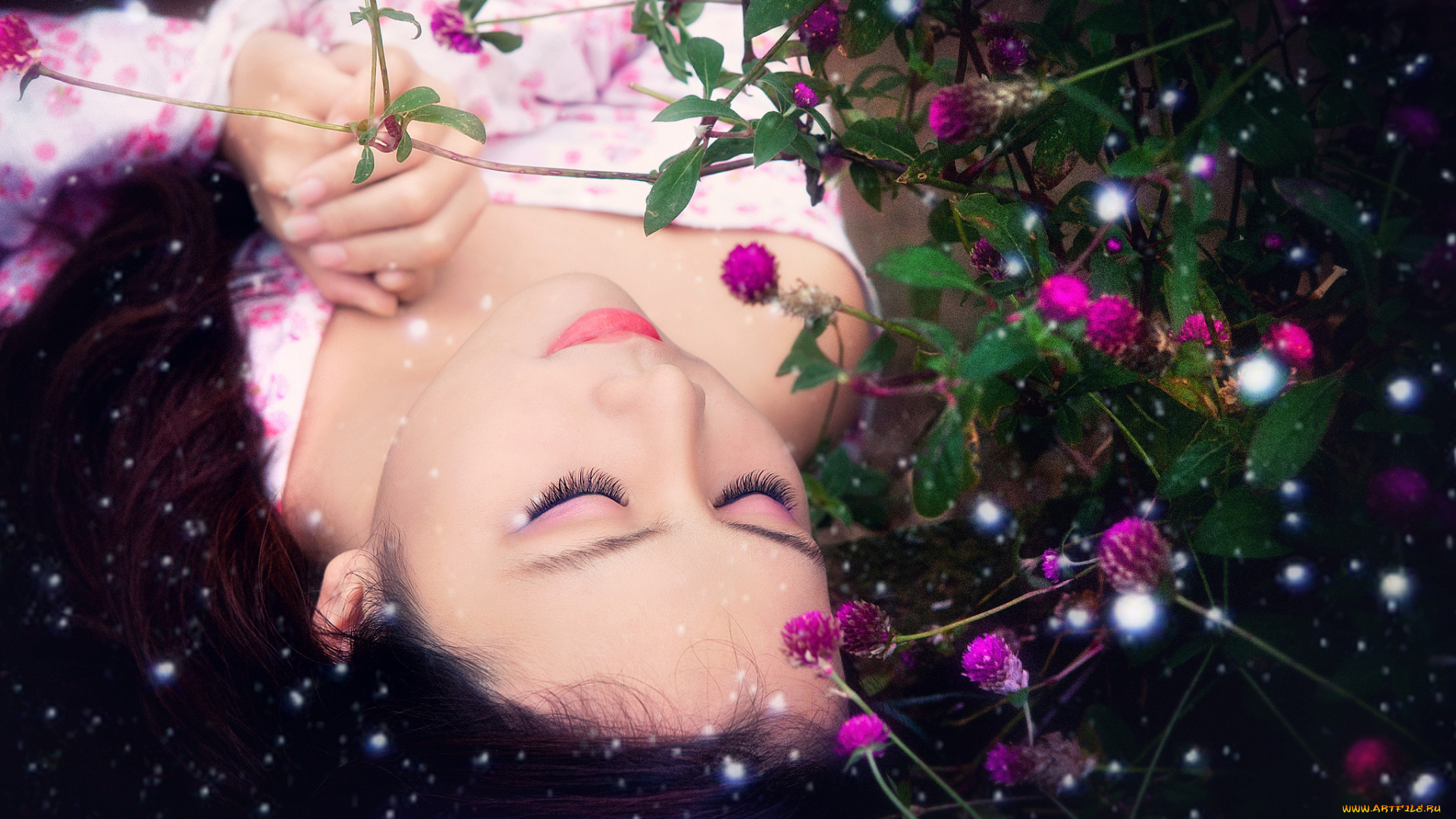 -Unsort, Азиатки, девушки, unsort, азиатки, цветы