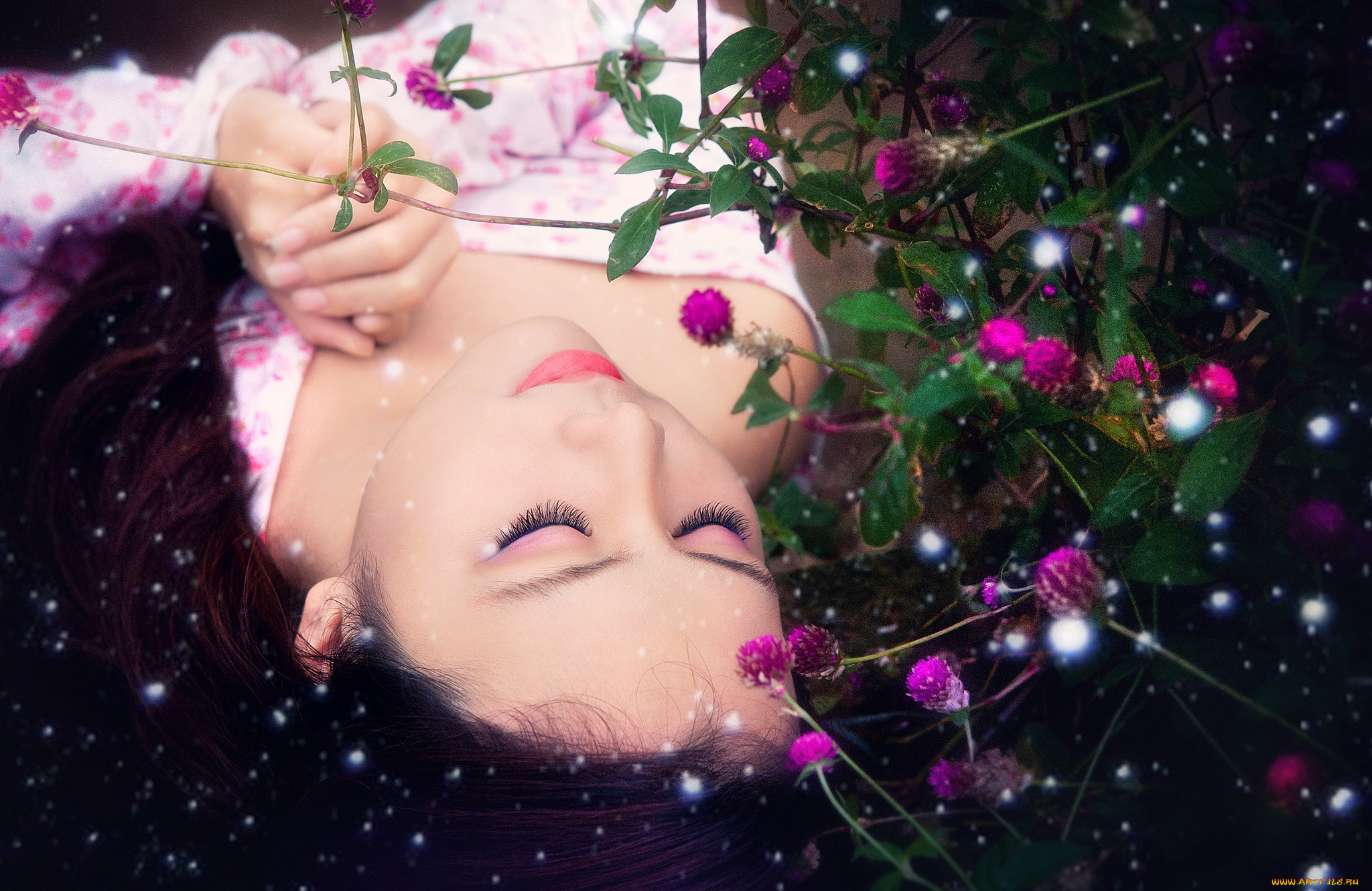 -Unsort, Азиатки, девушки, unsort, азиатки, цветы