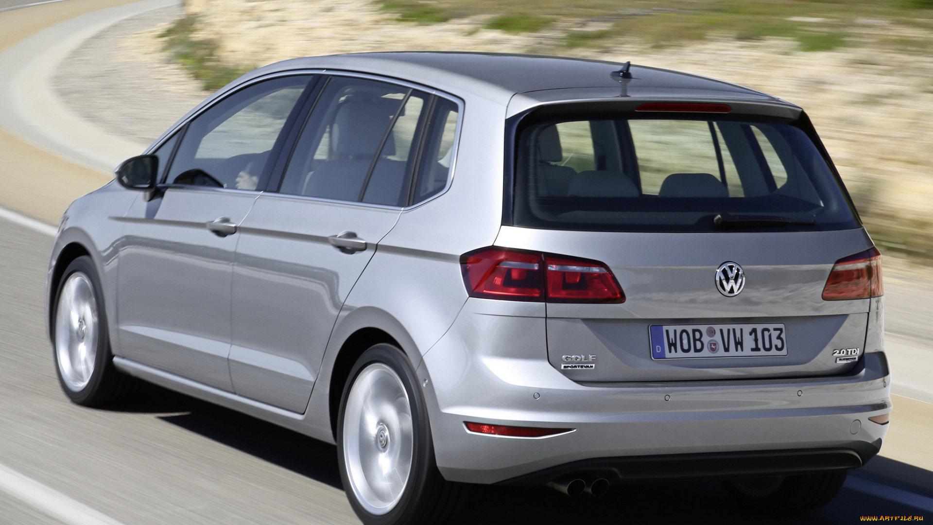 автомобили, volkswagen, серый, 2014, tdi, sportsvan, golf