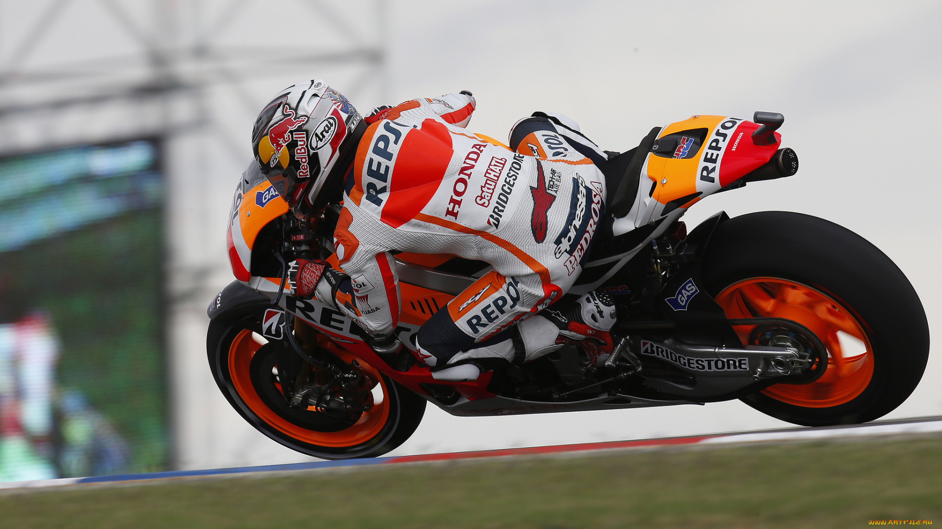 dani, pedrosa, спорт, мотоспорт, трек, вираж, байк, гонщик, экипировка