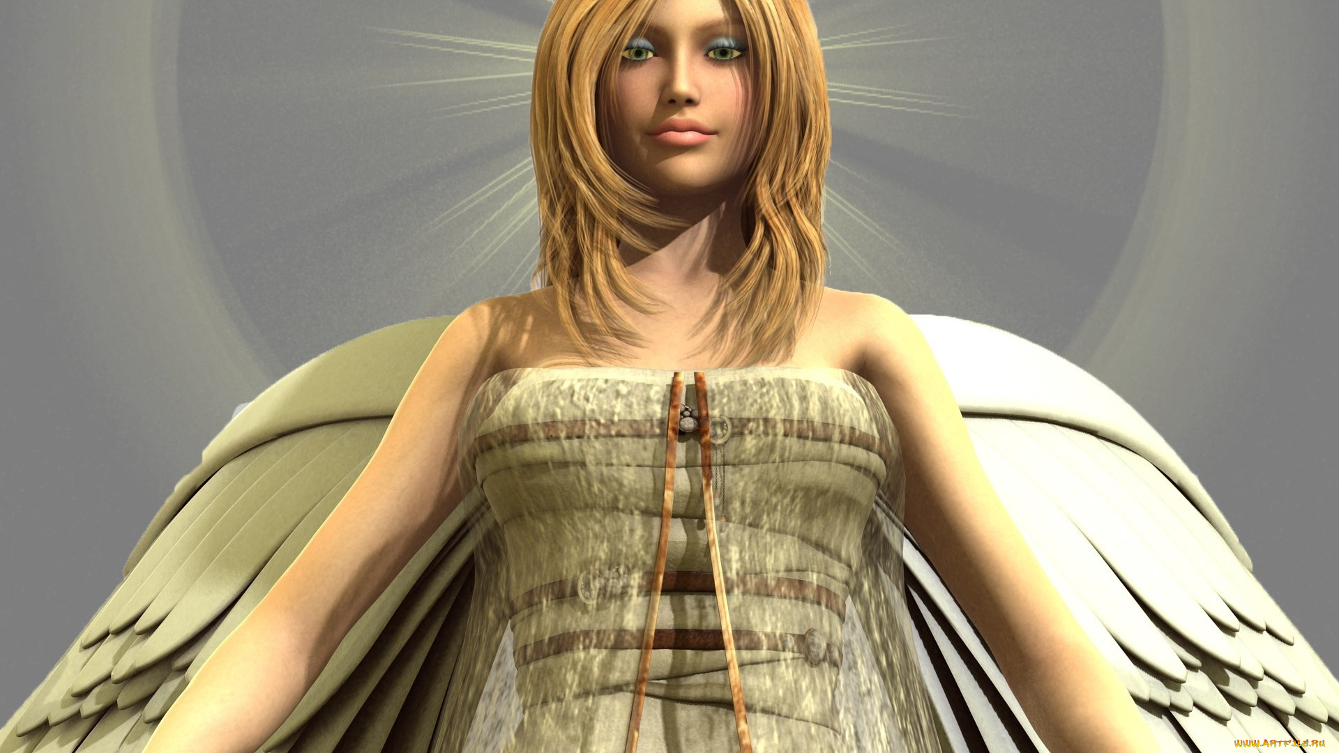 3д, графика, ангел, , angel, ангел, фон, взгляд, девушка