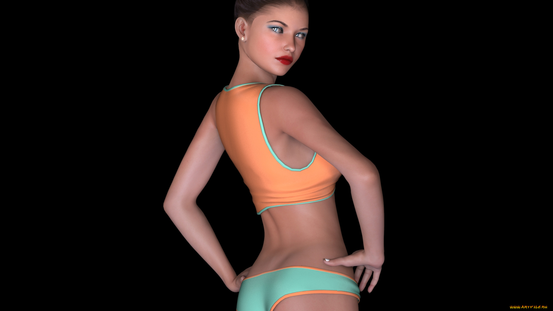 3д, графика, люди, , people, фон, девушка, взгляд