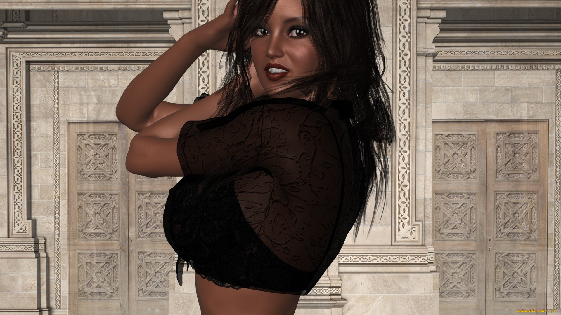 3д, графика, люди, , people, взгляд, девушка, фон