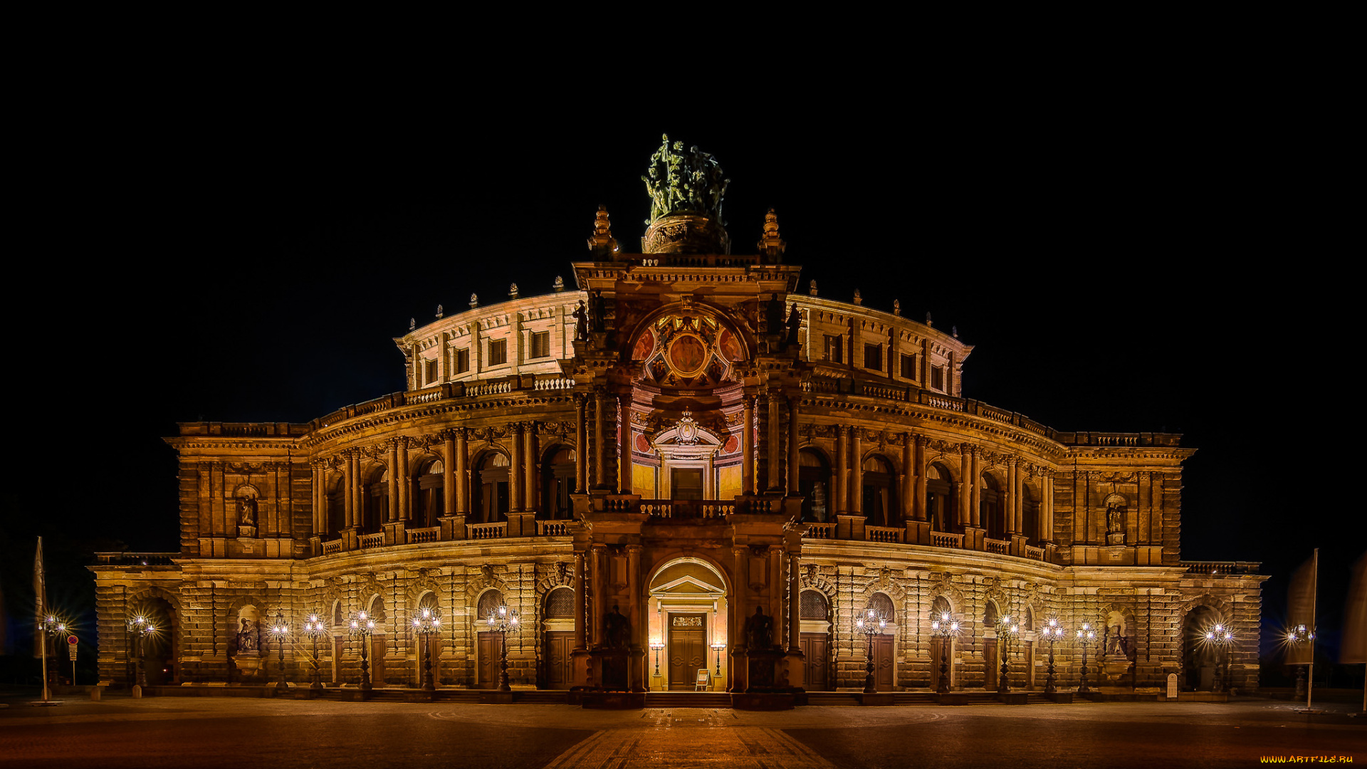 dresden, , germany, города, дрезден, , германия, ночь, площадь, дворец, огни