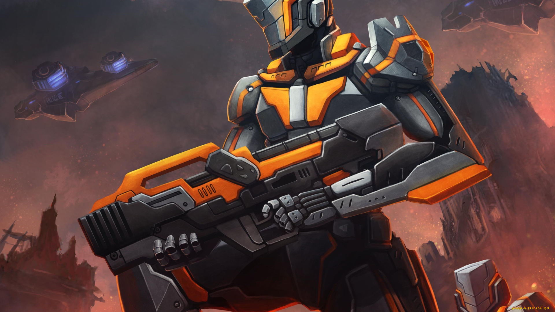 фэнтези, роботы, , киборги, , механизмы, иной, будущее, мир, оружие, киборги