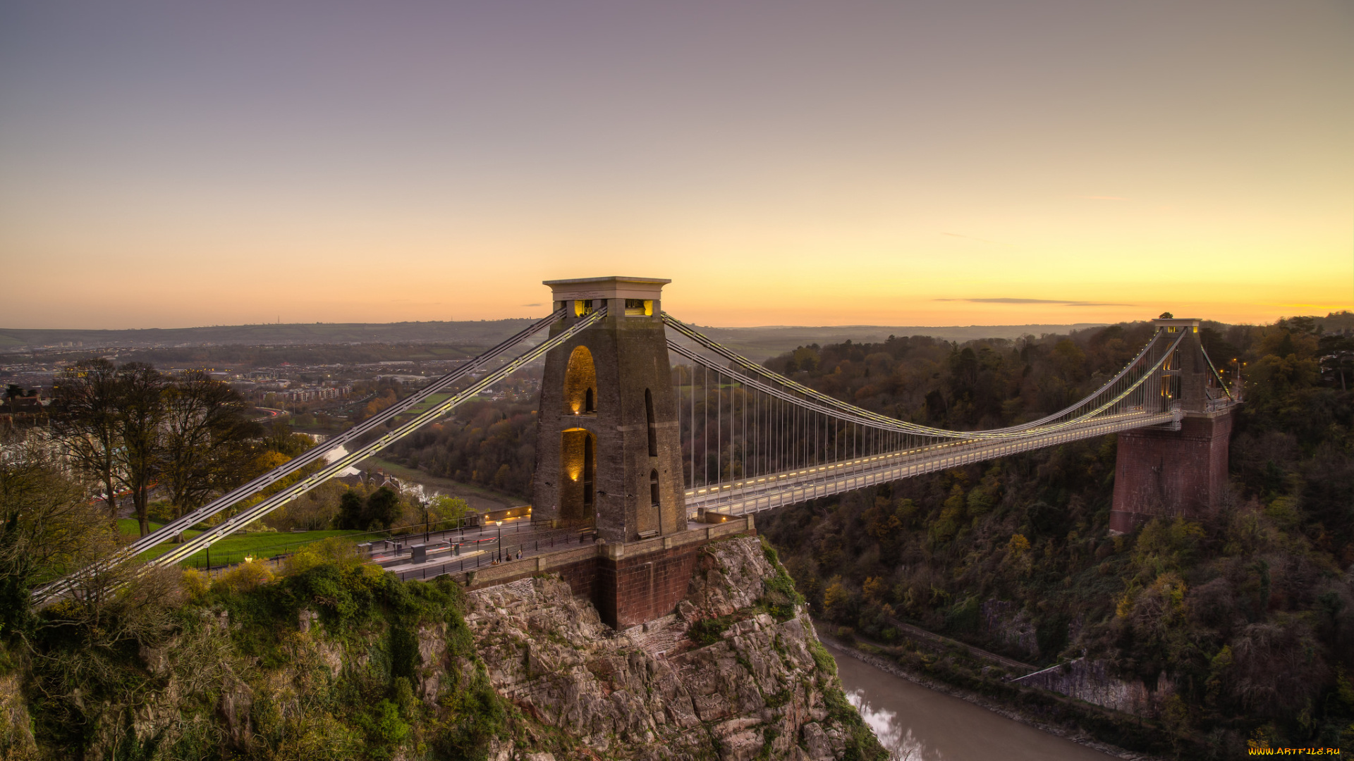 города, -, мосты, река, мост