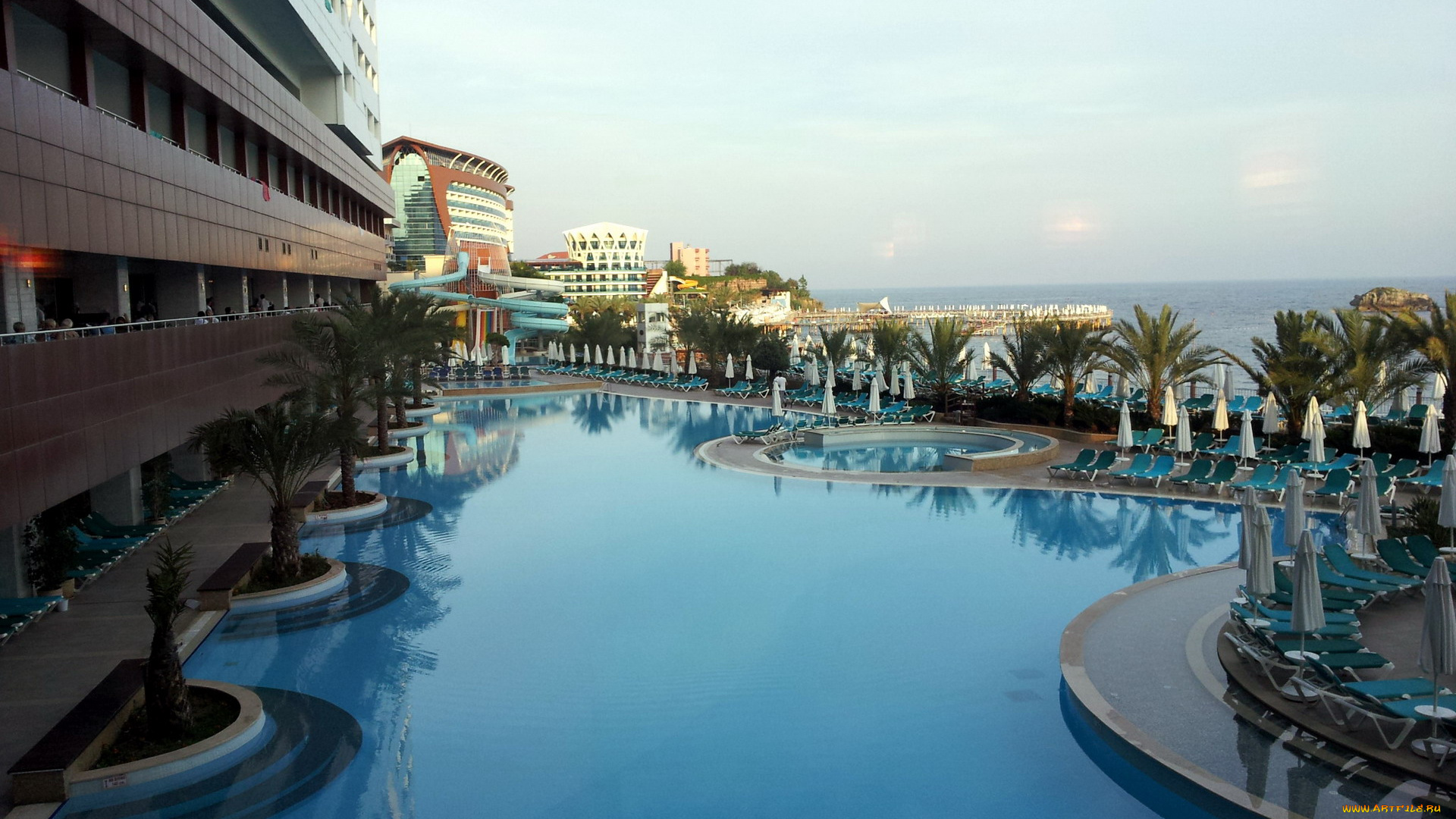 интерьер, бассейны, , открытые, площадки, пальмы
