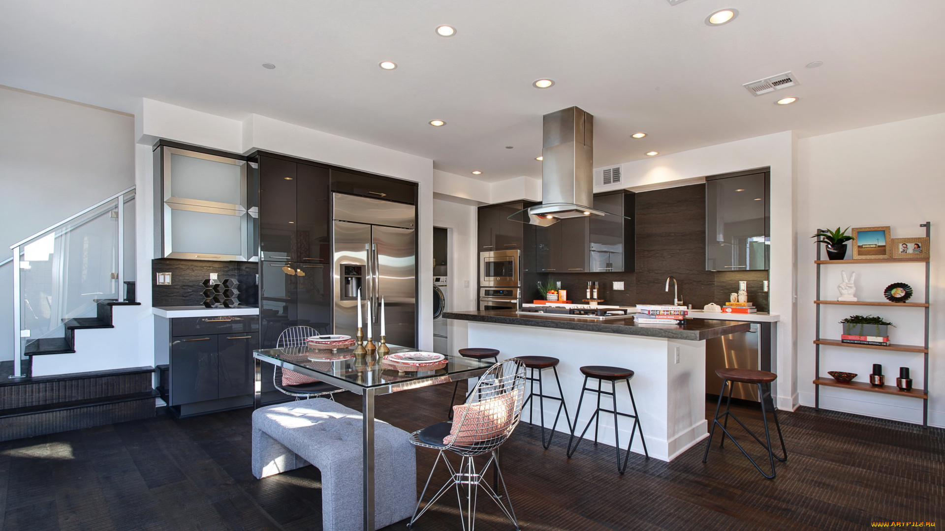 интерьер, кухня, мебель, плита, стол