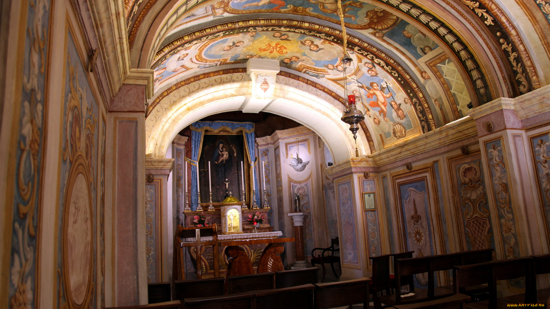 интерьер, убранство, , роспись, храма, алтарь