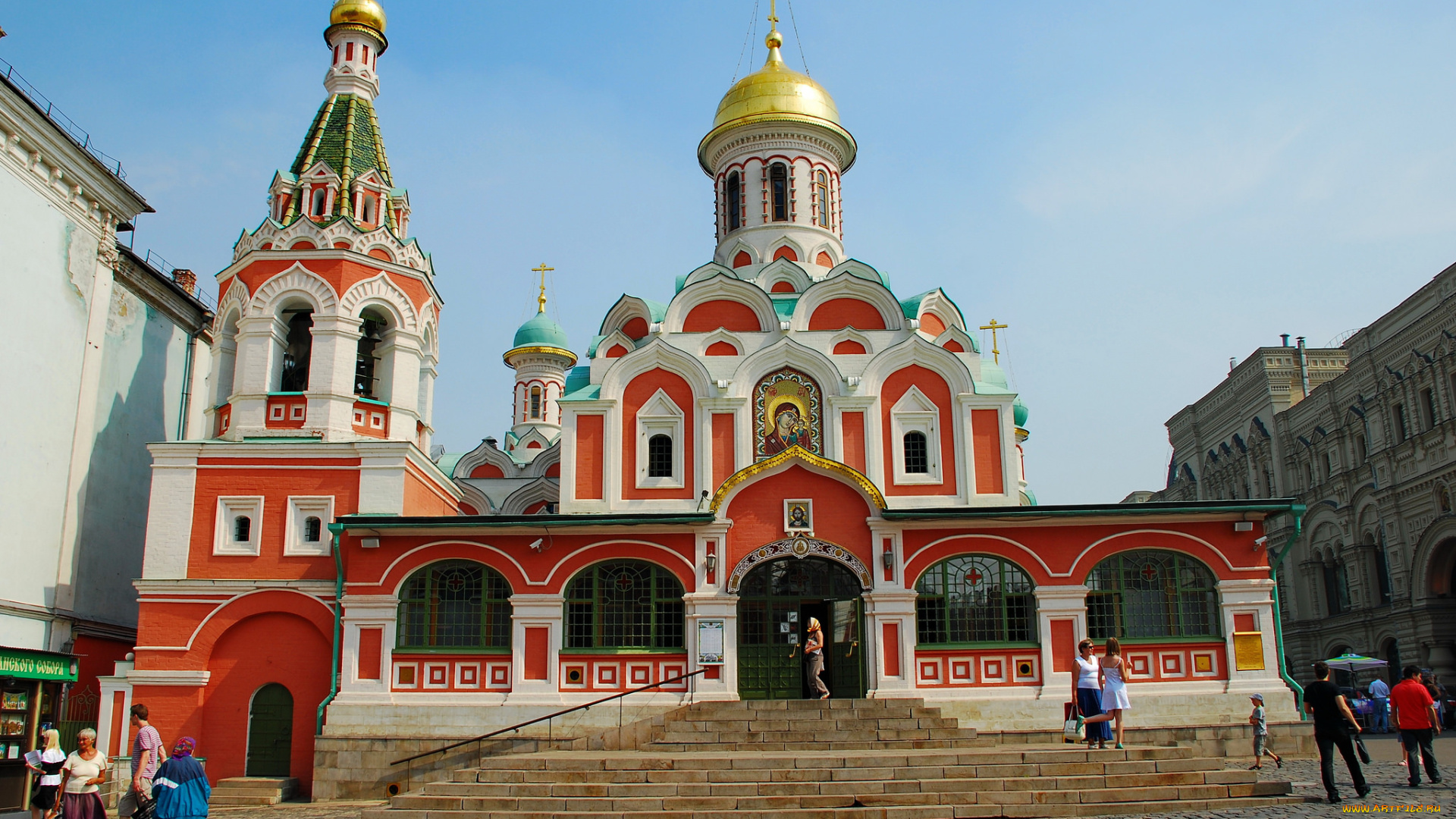 kazan, cathedral, -, red, square, , , moscow, города, москва, , россия, площадь, храм
