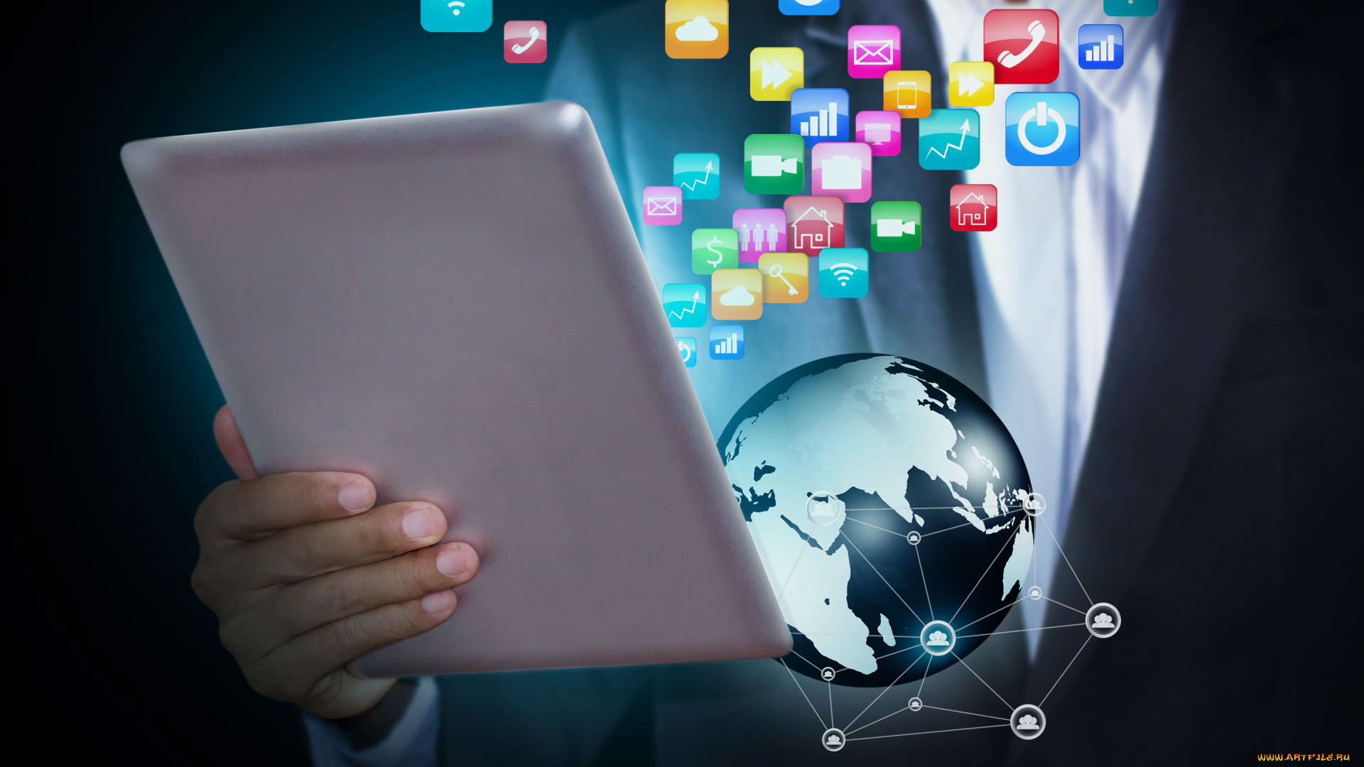 компьютеры, -unknown, , разное, планшет, иконки, схема, рука, костюм