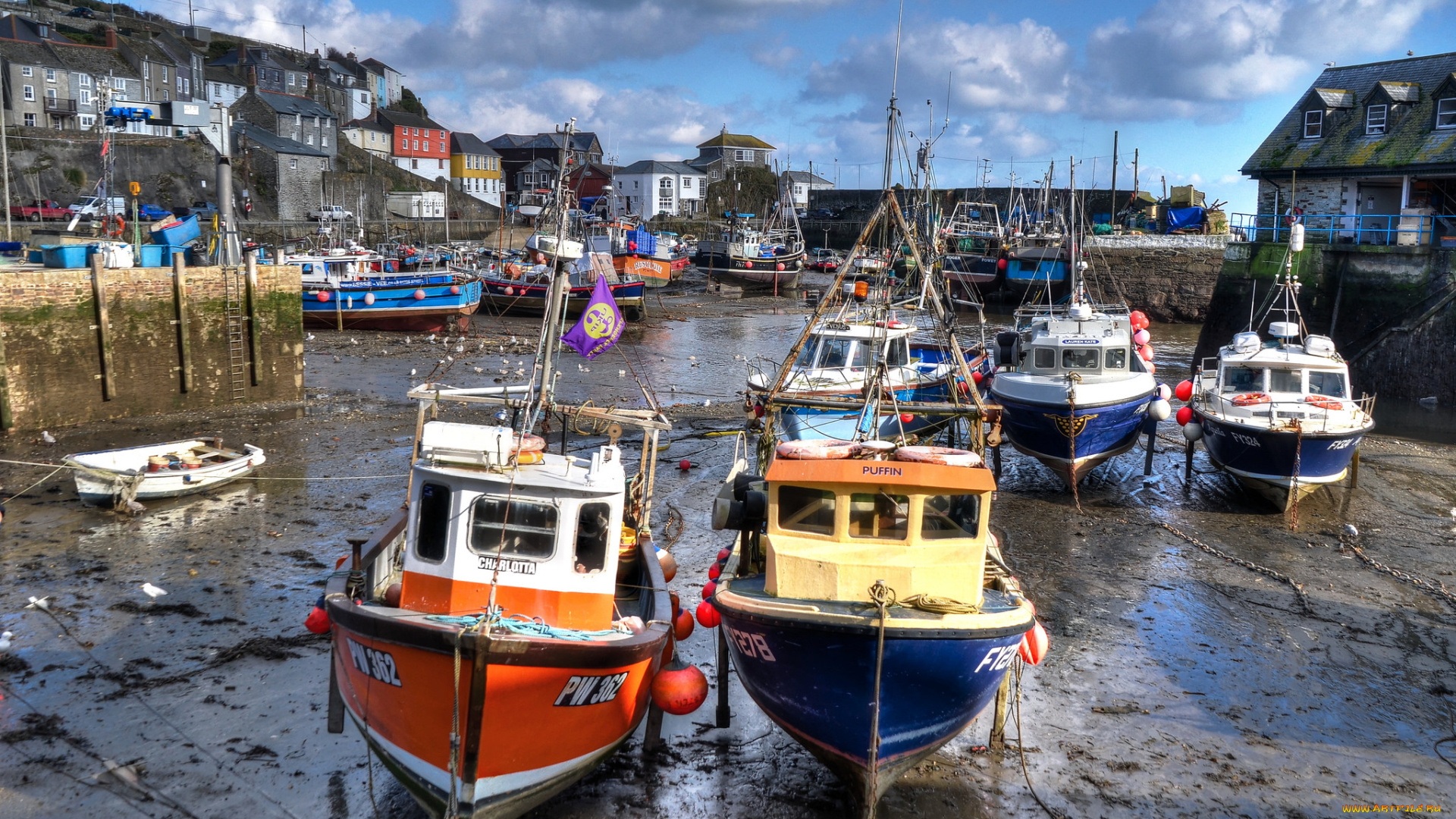 корабли, порты, , , причалы, город, бухта, отлив, суда