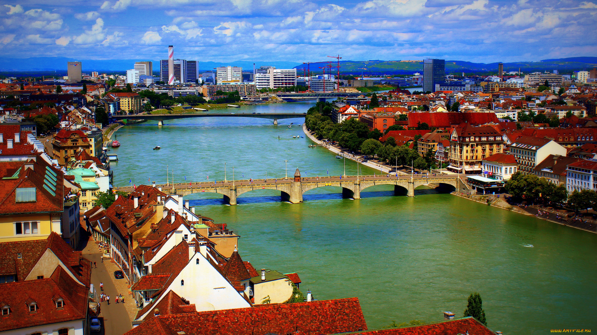 люцерн, швейцария, города, люцерн, , швейцария, дома, люцерн, река, мост