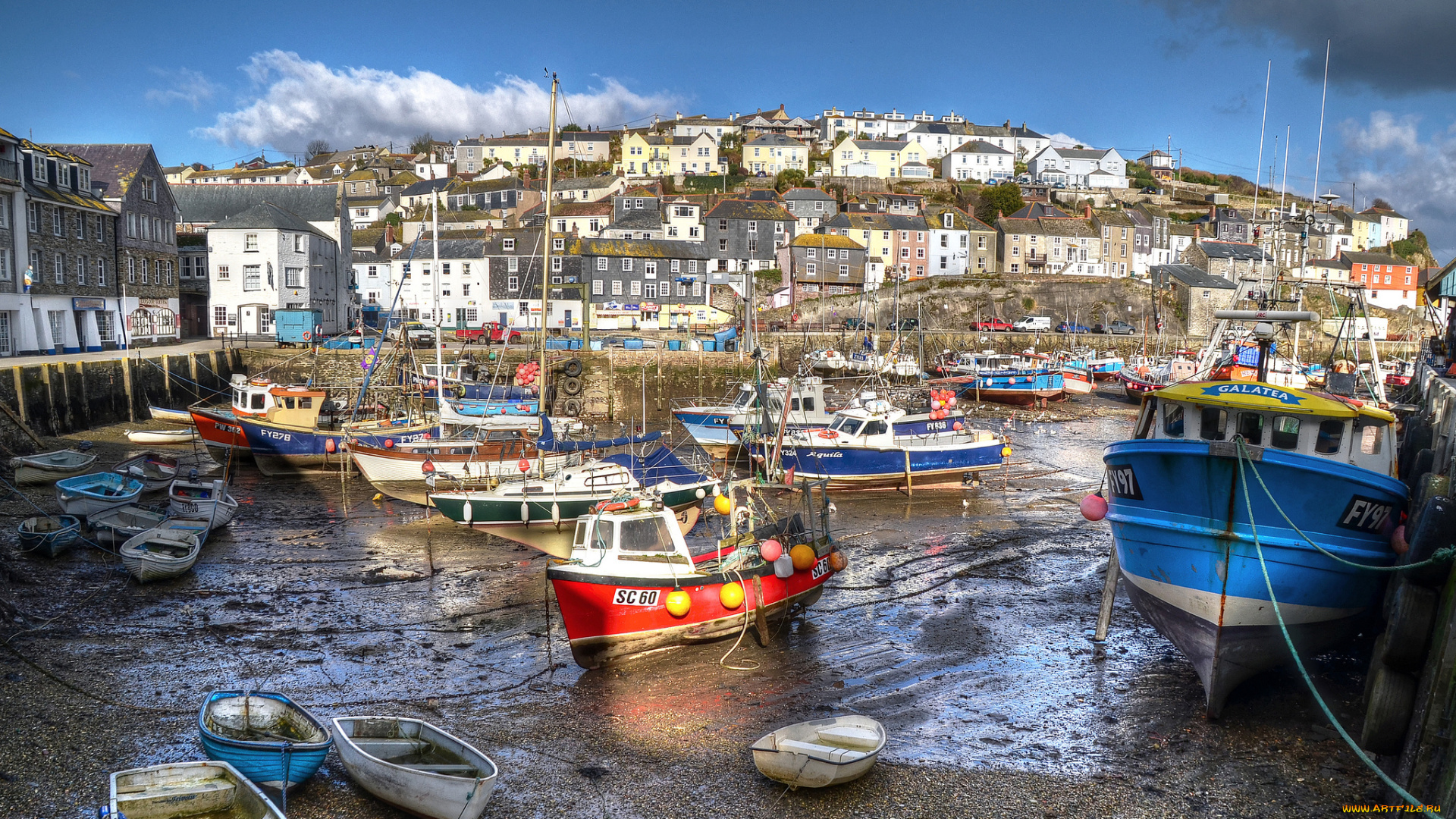mevagissey, harbour, корабли, порты, , , причалы, город, бухта, суда