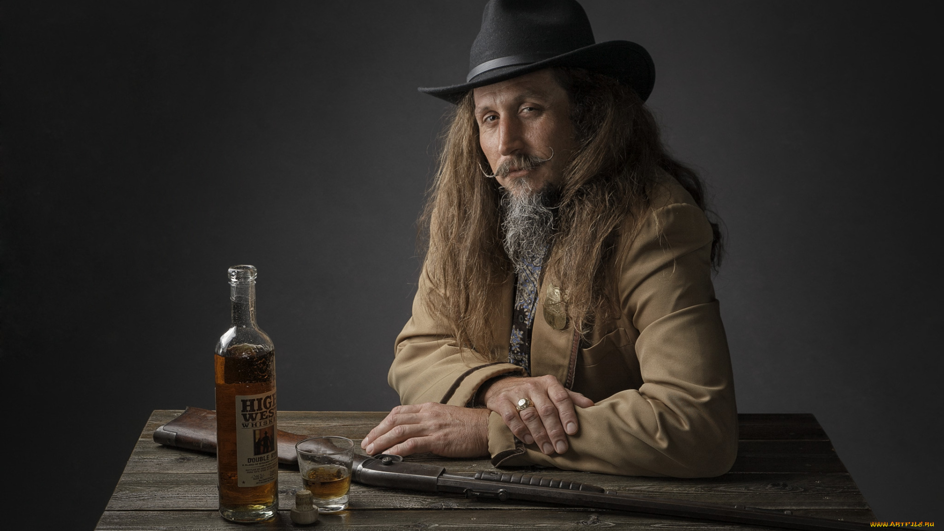 мужчины, -, unsort, взгляд, винтовка, портрет, человек