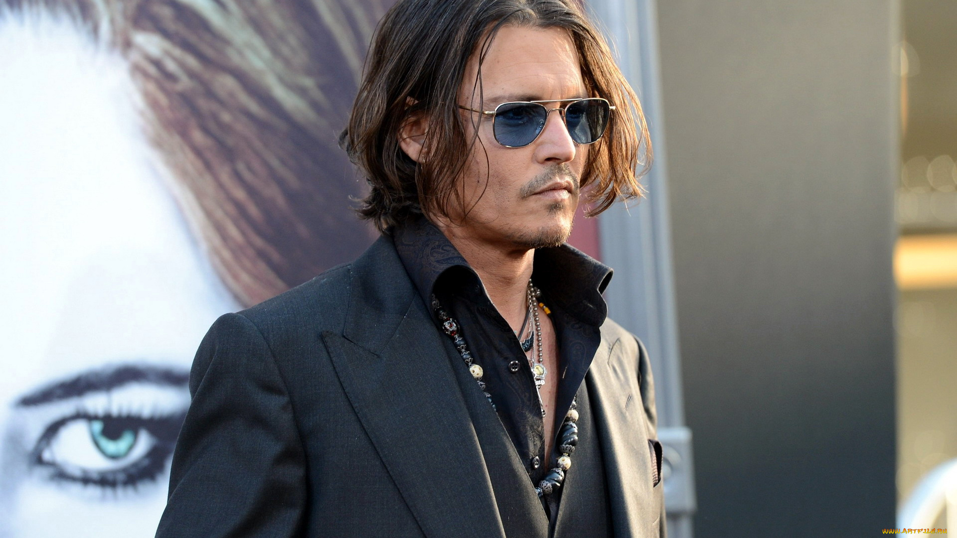 мужчины, johnny, depp, украшения, очки