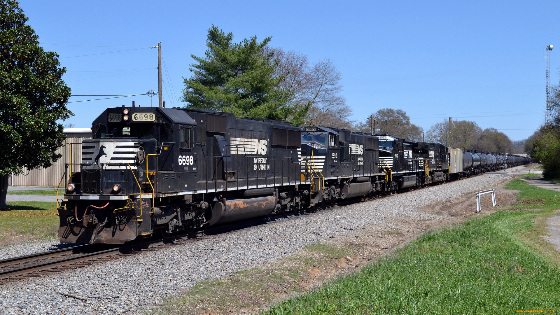 техника, поезда, железная, дорога, рельсы, локомотив, состав