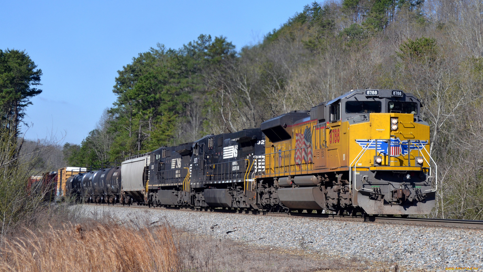 техника, поезда, железная, дорога, рельсы, локомотив, состав