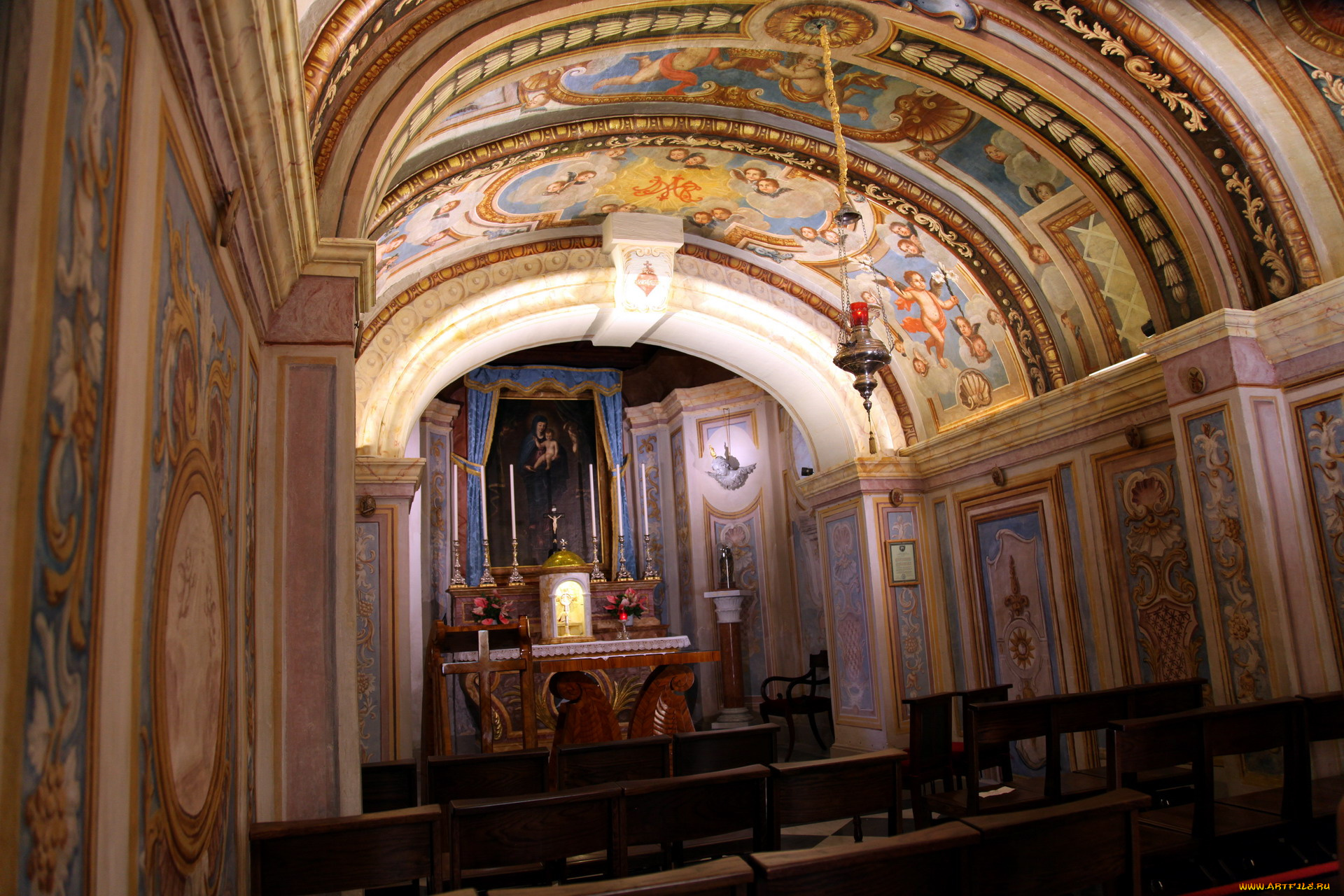 интерьер, убранство, , роспись, храма, алтарь