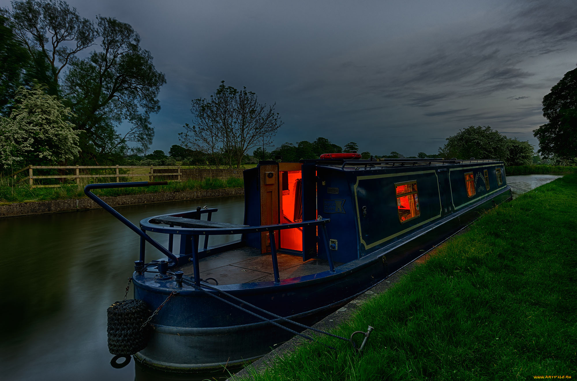 корабли, другое, баржа, река