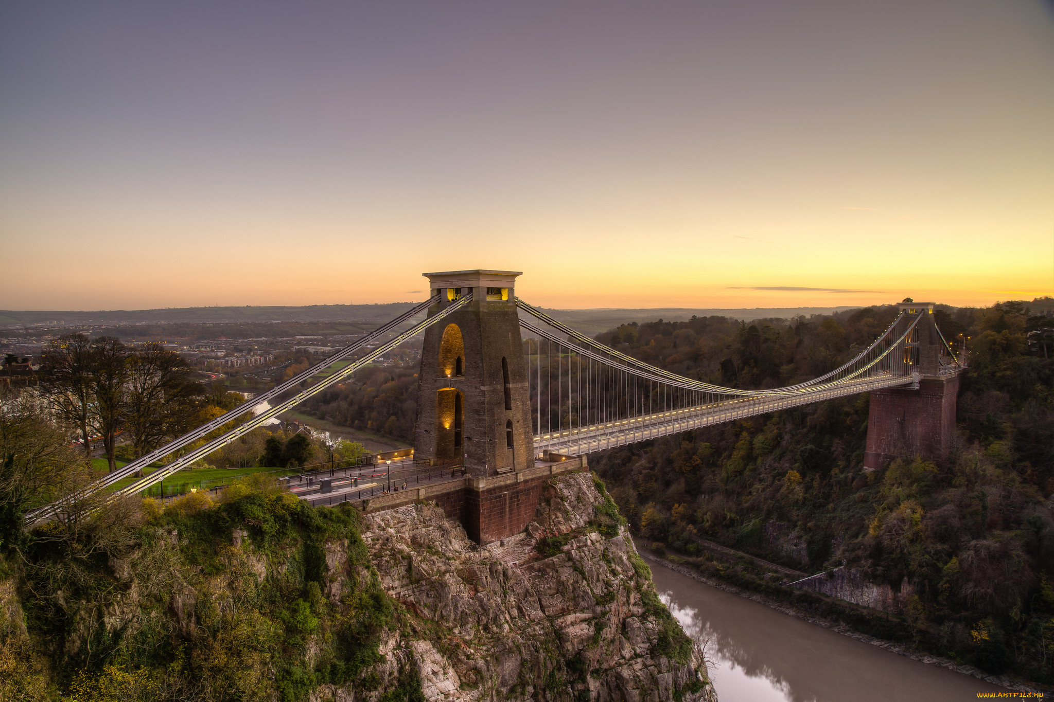 города, -, мосты, река, мост