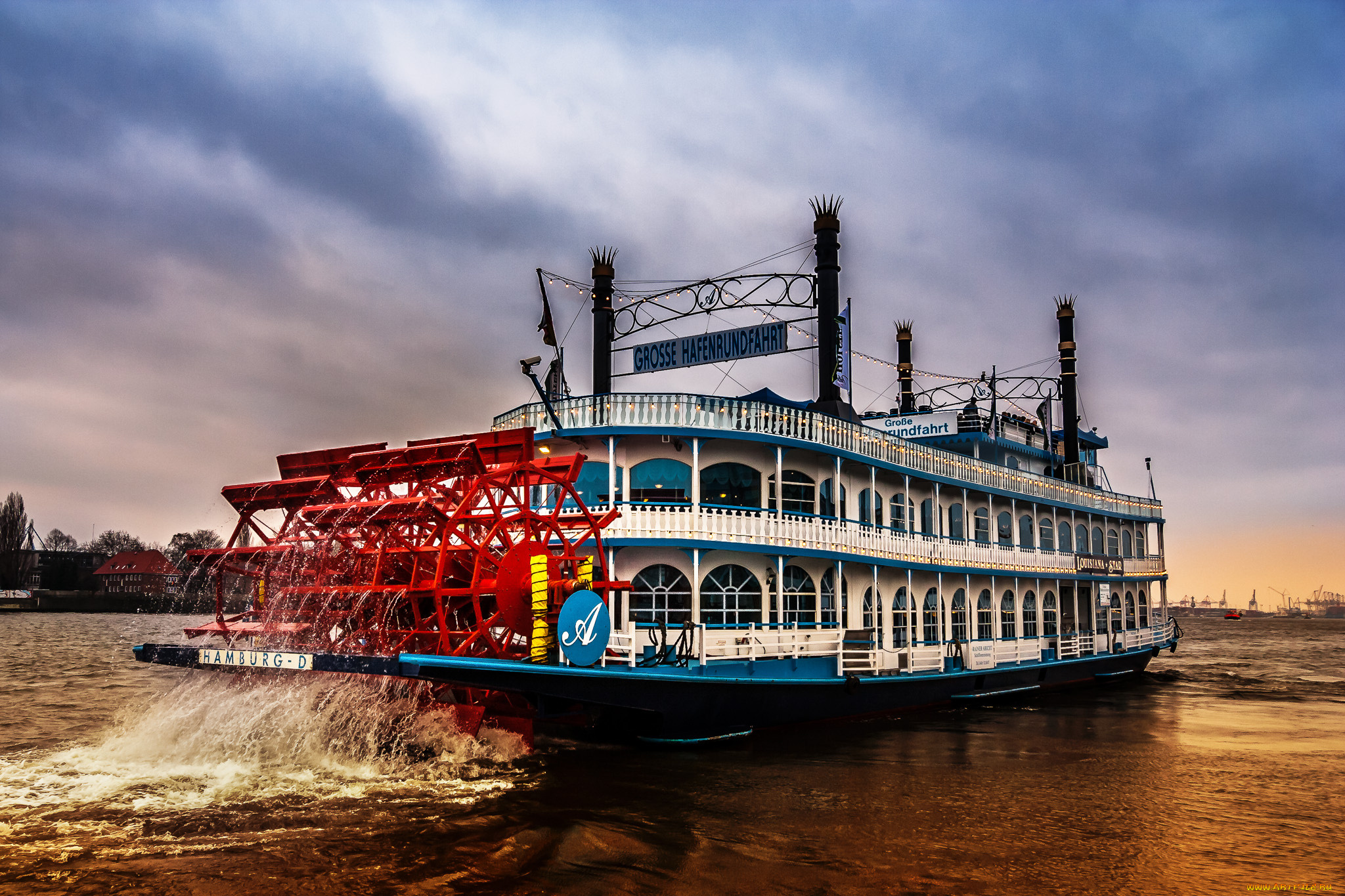 корабли, пароходы, колесный, пароход