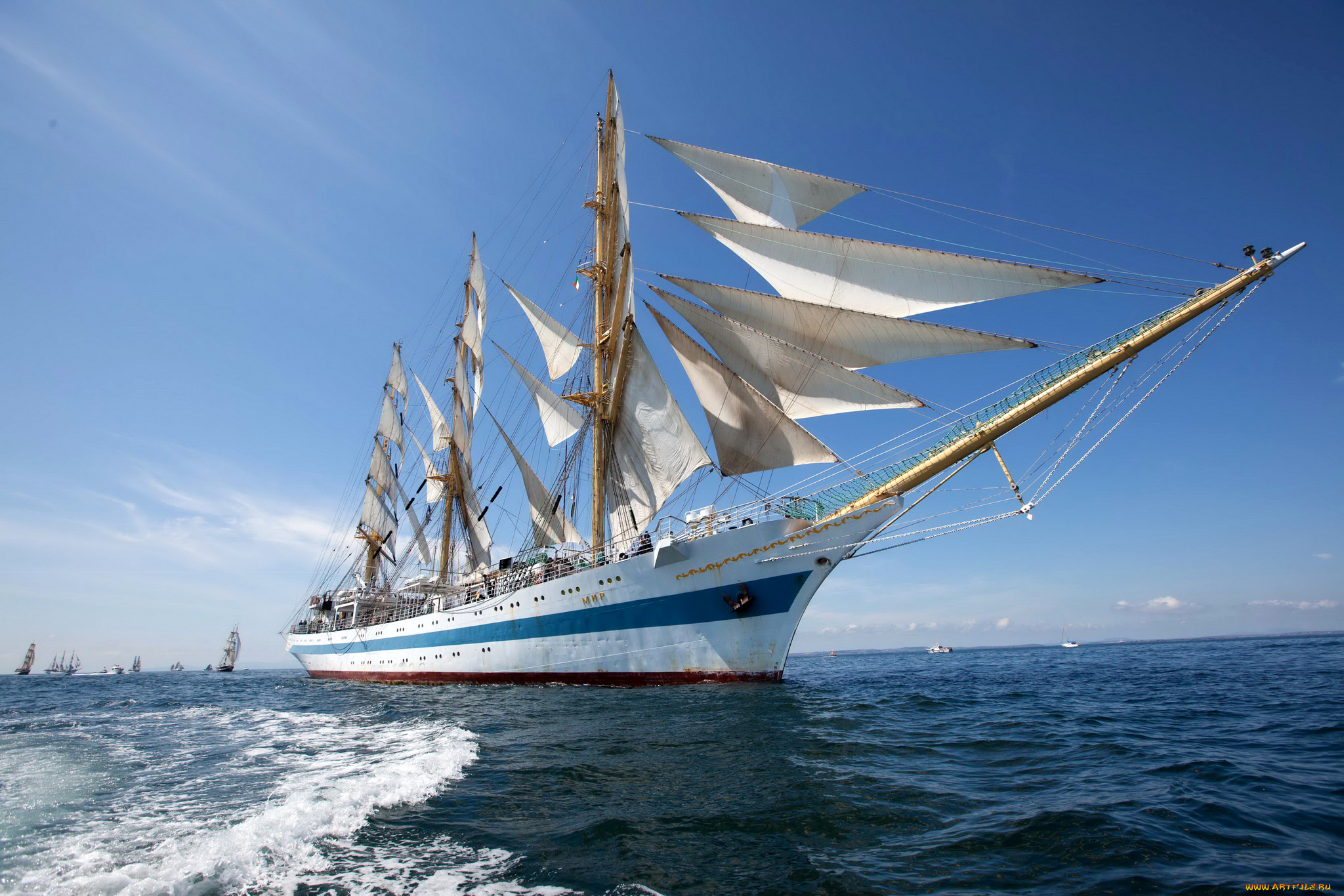 корабли, парусники, паруса, судно, яхта, море